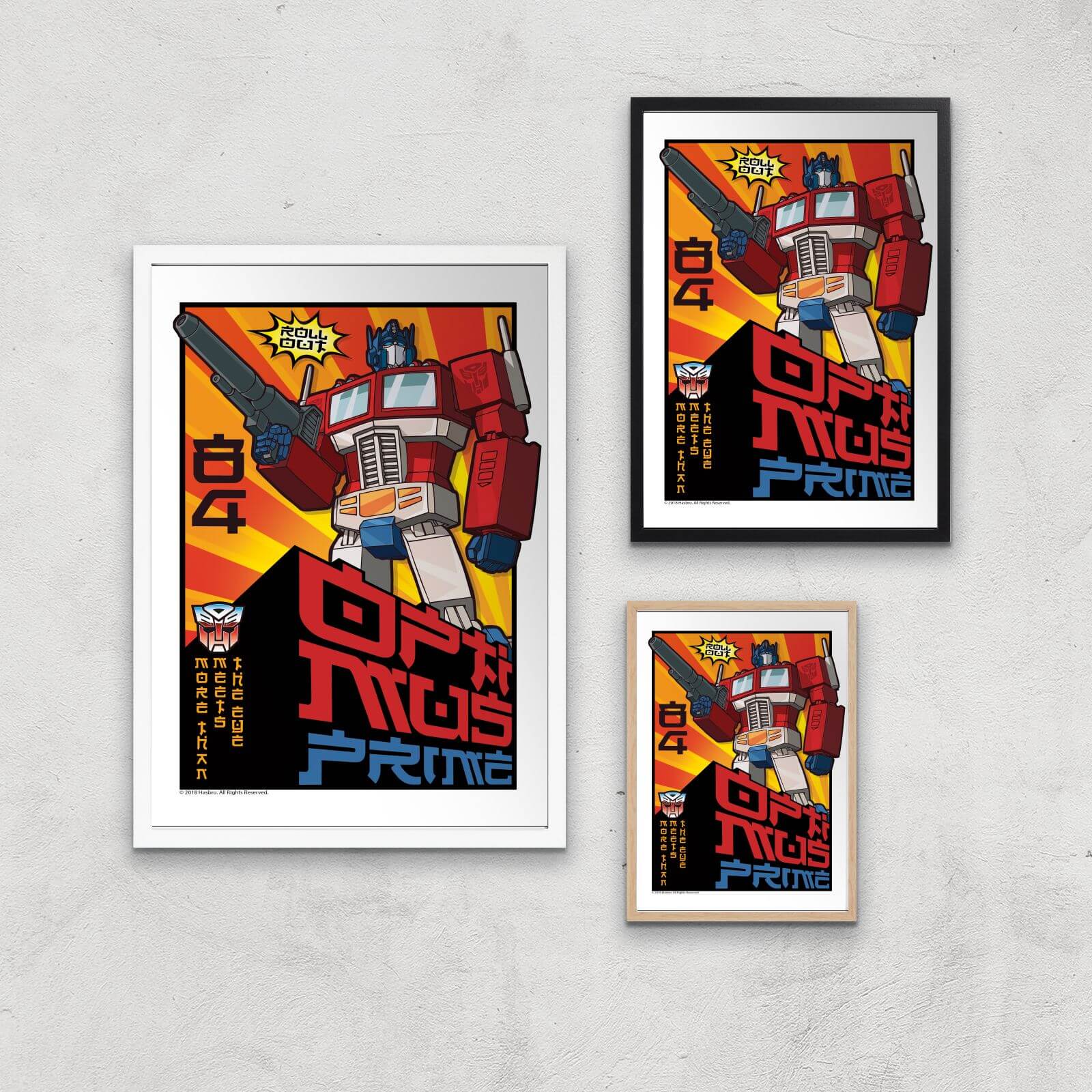 Transformers Transformers Roll Out Poster Art Print - A4 - Wooden Frame