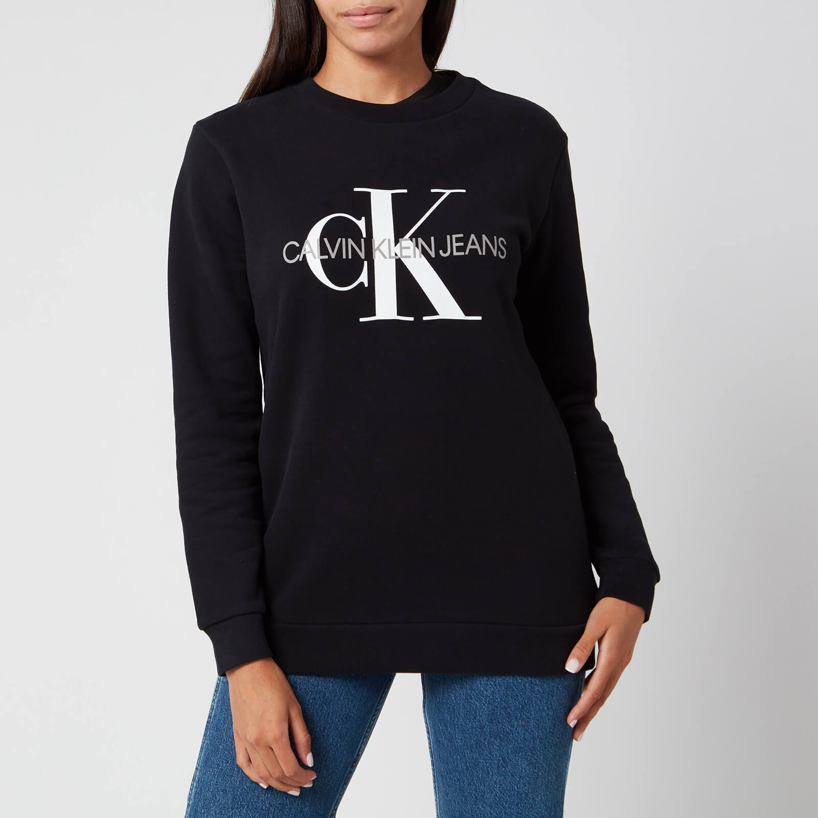 Calvin Klein Jeans Women's Monogram Logo Sweatshirt - CK Black - M