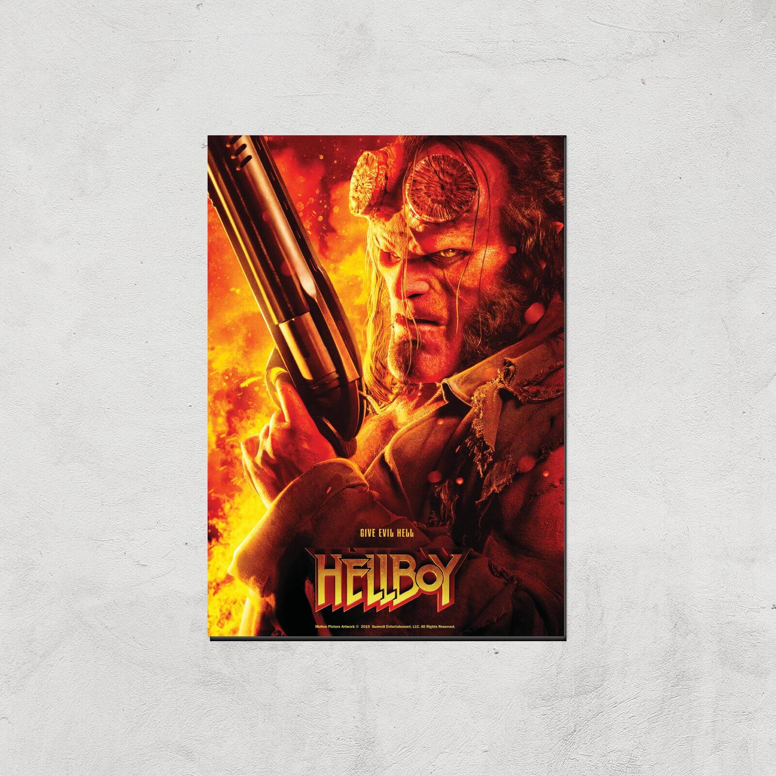 Hellboy Give Evil Hell Art Print - A4 - Print Only