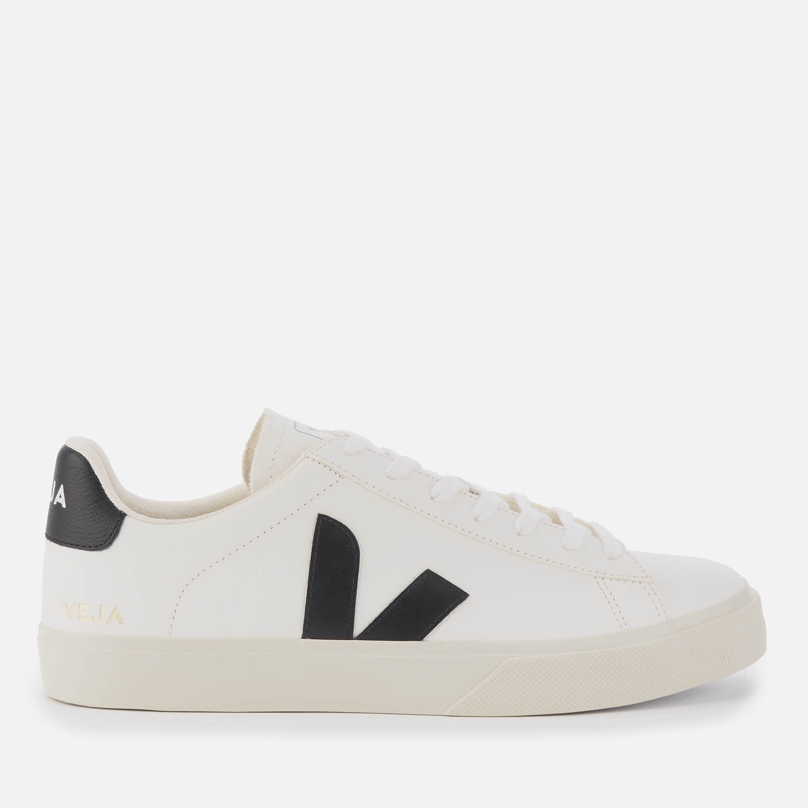Veja Men’s Campo Chrome Free Leather Trainers - Extra White/Black