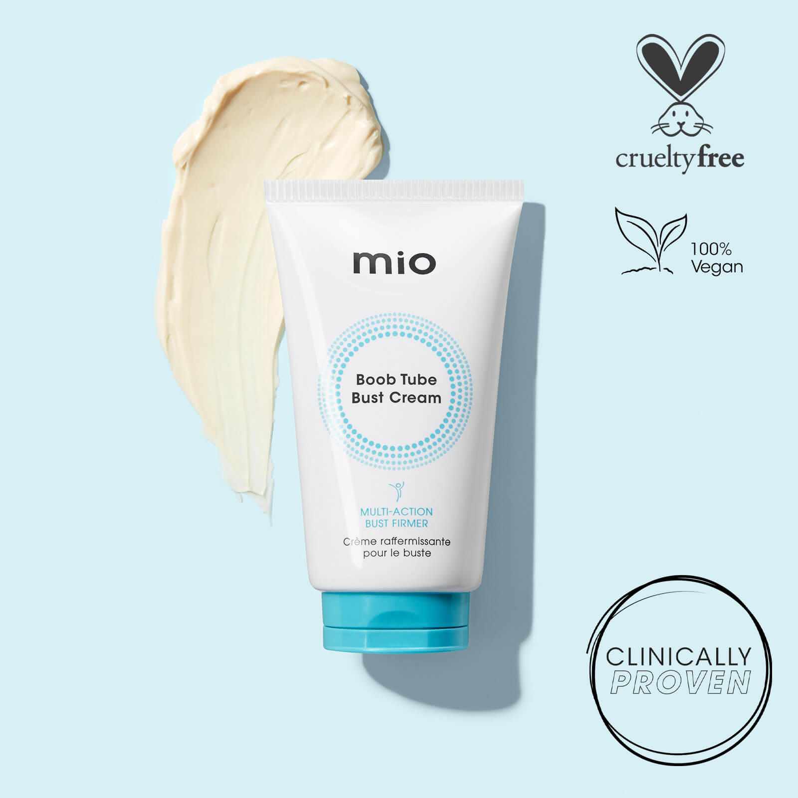 Shop Mio Skincare Boob Tube Bust Tightening Cream With Hyaluronic Acid & Niacinamide 125ml