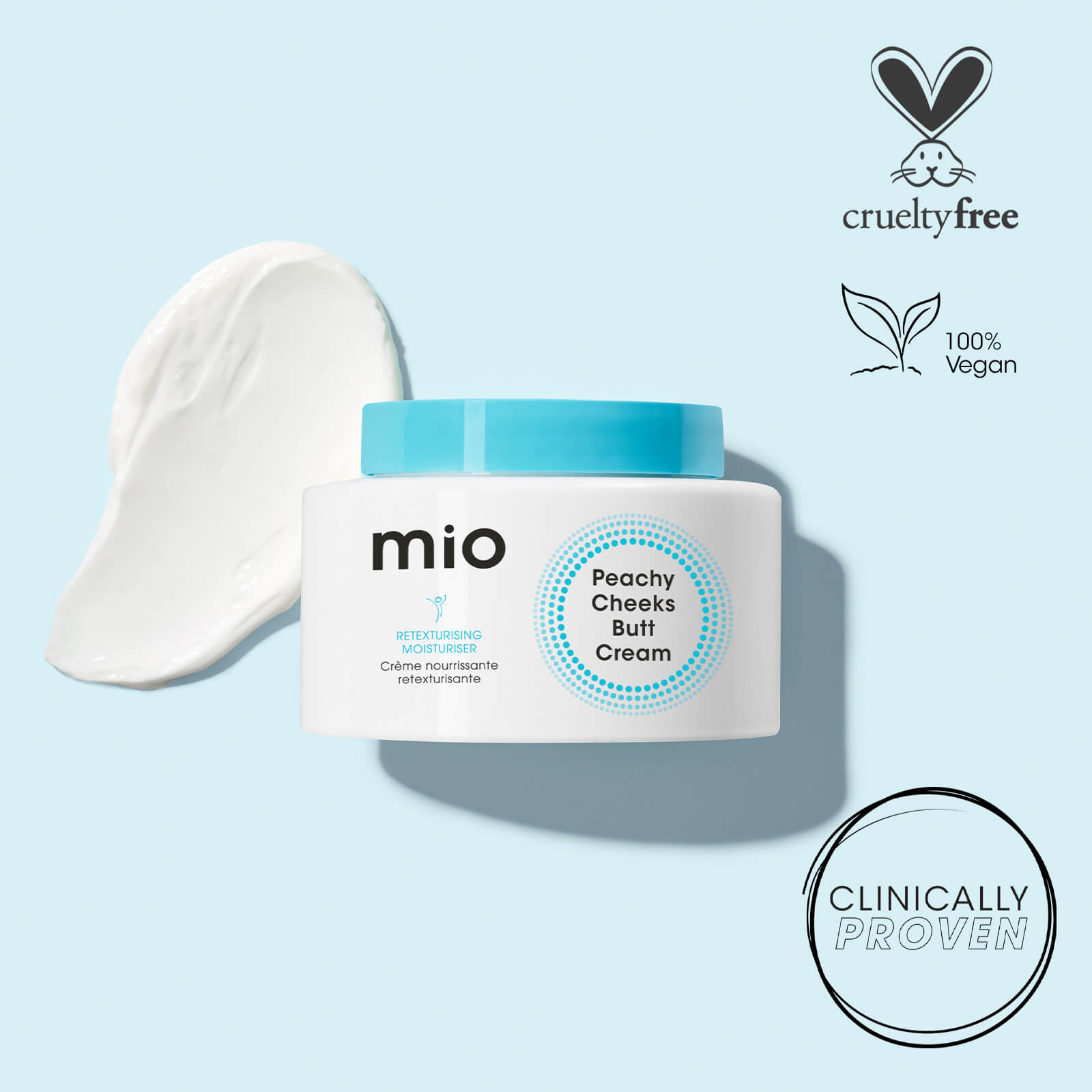 Shop Mio Skincare Peachy Cheeks Bum Booster Cream With Ahas & Niacinamide 120ml