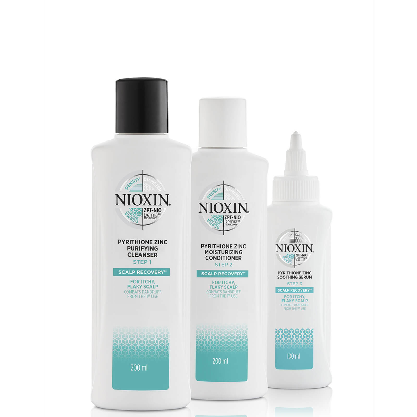 NIOXIN Scalp Recovery 3-Step Anti-Dandruff System for Itchy, Flaky Scalp