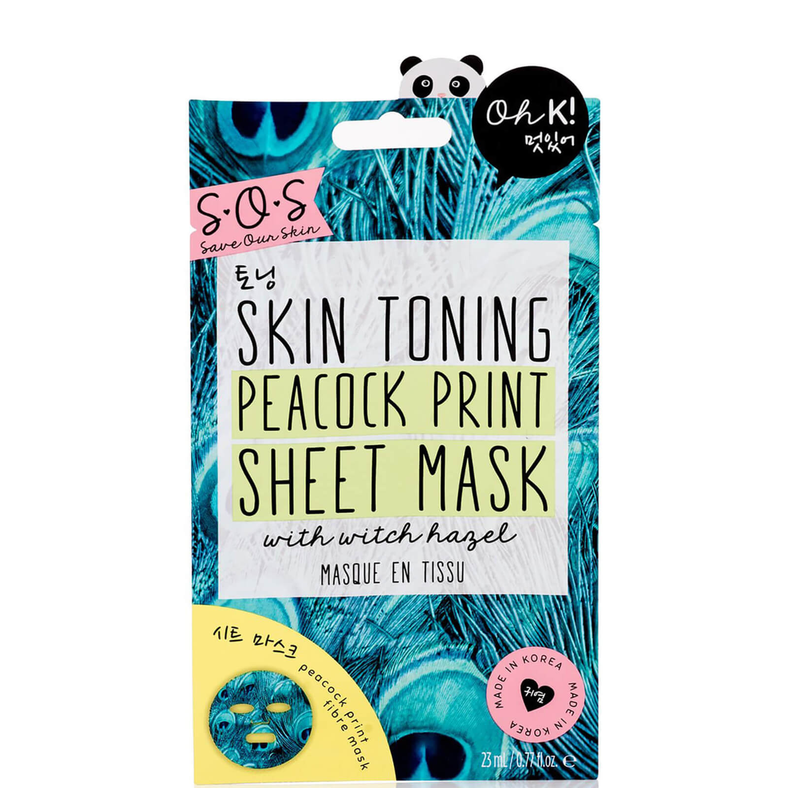 

Oh K! SOS Printed Peacock Toning Print Sheet Mask 23ml
