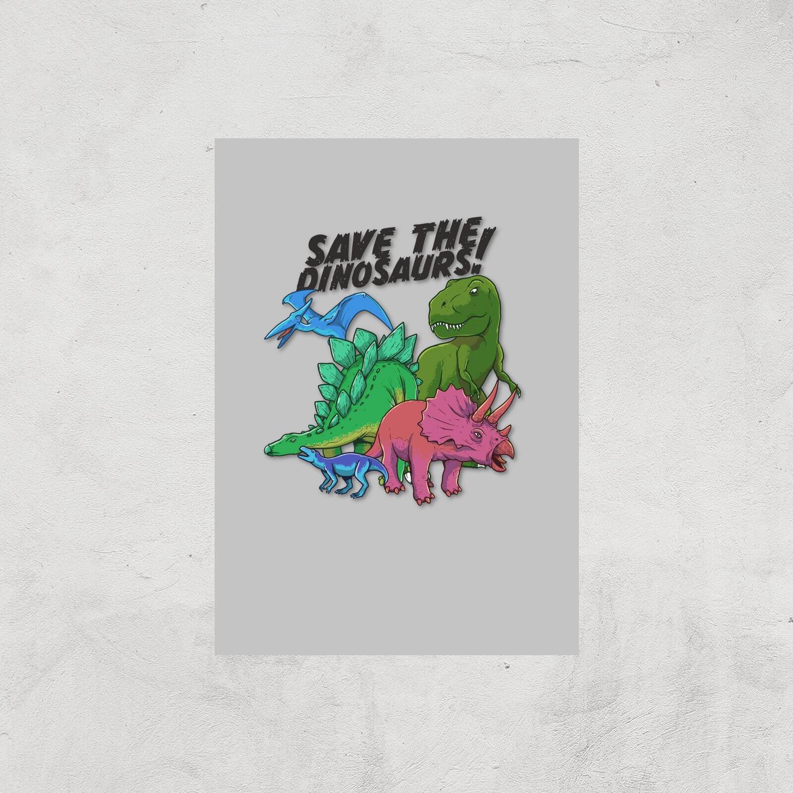 Save The Dinosaurs Art Print - A4 - Print Only