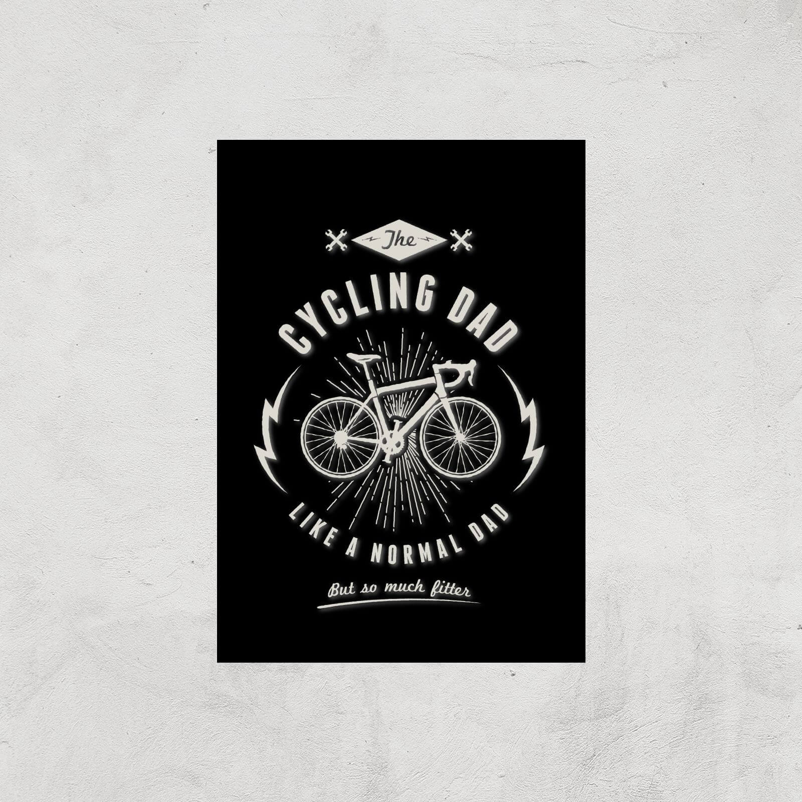 Cycling Dad Art Print - A4 - Print Only