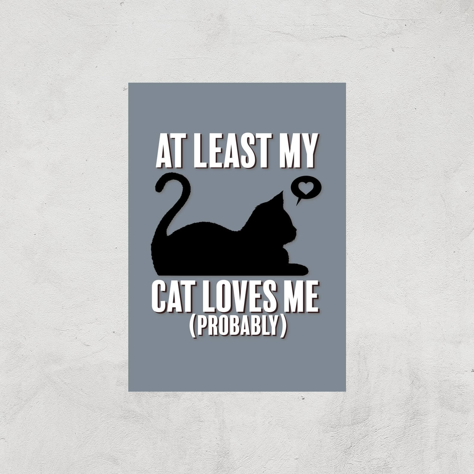 At Least My Cat Loves Me Art Print - A4 - Print Only