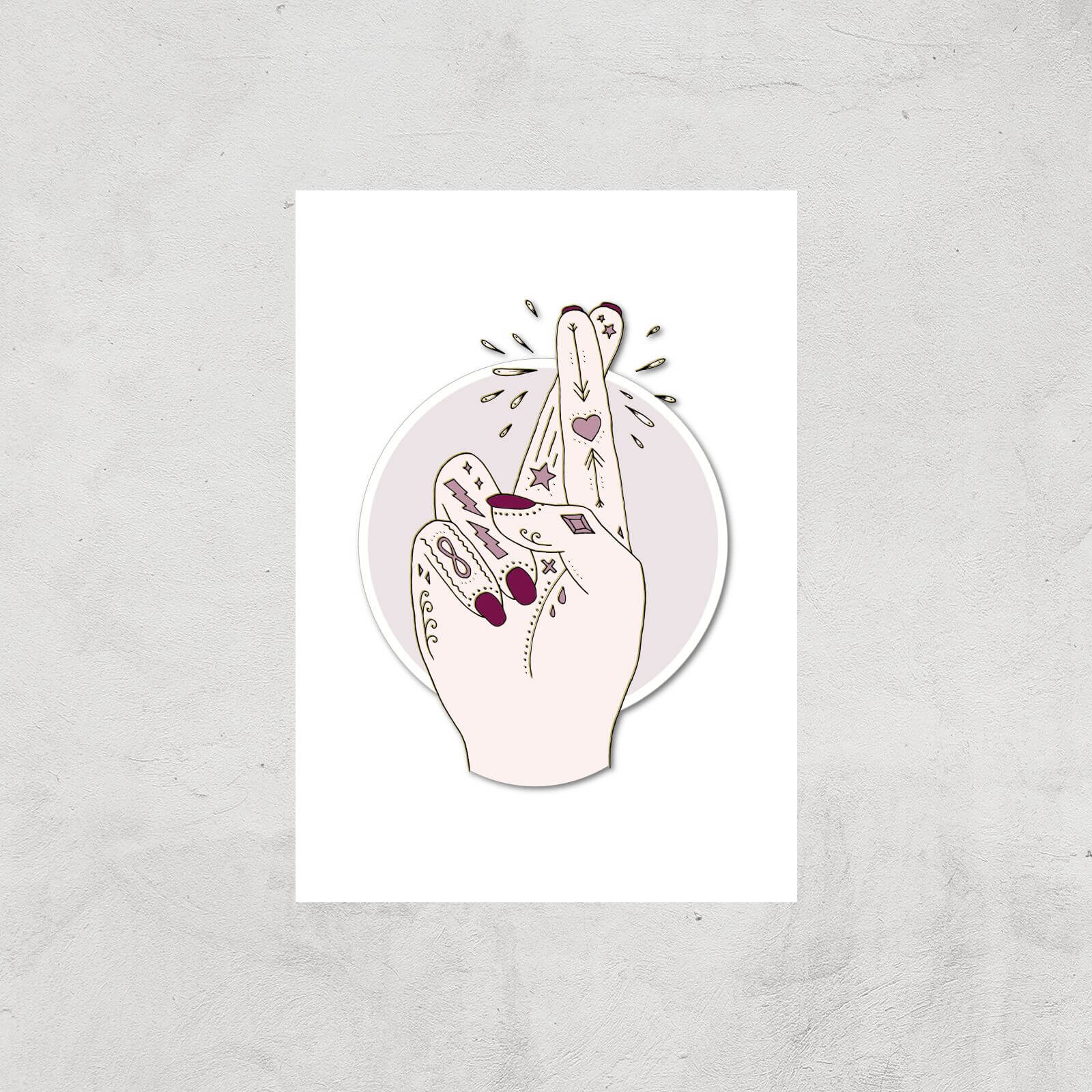 Fingers Crossed Art Print - A3 - Print Only