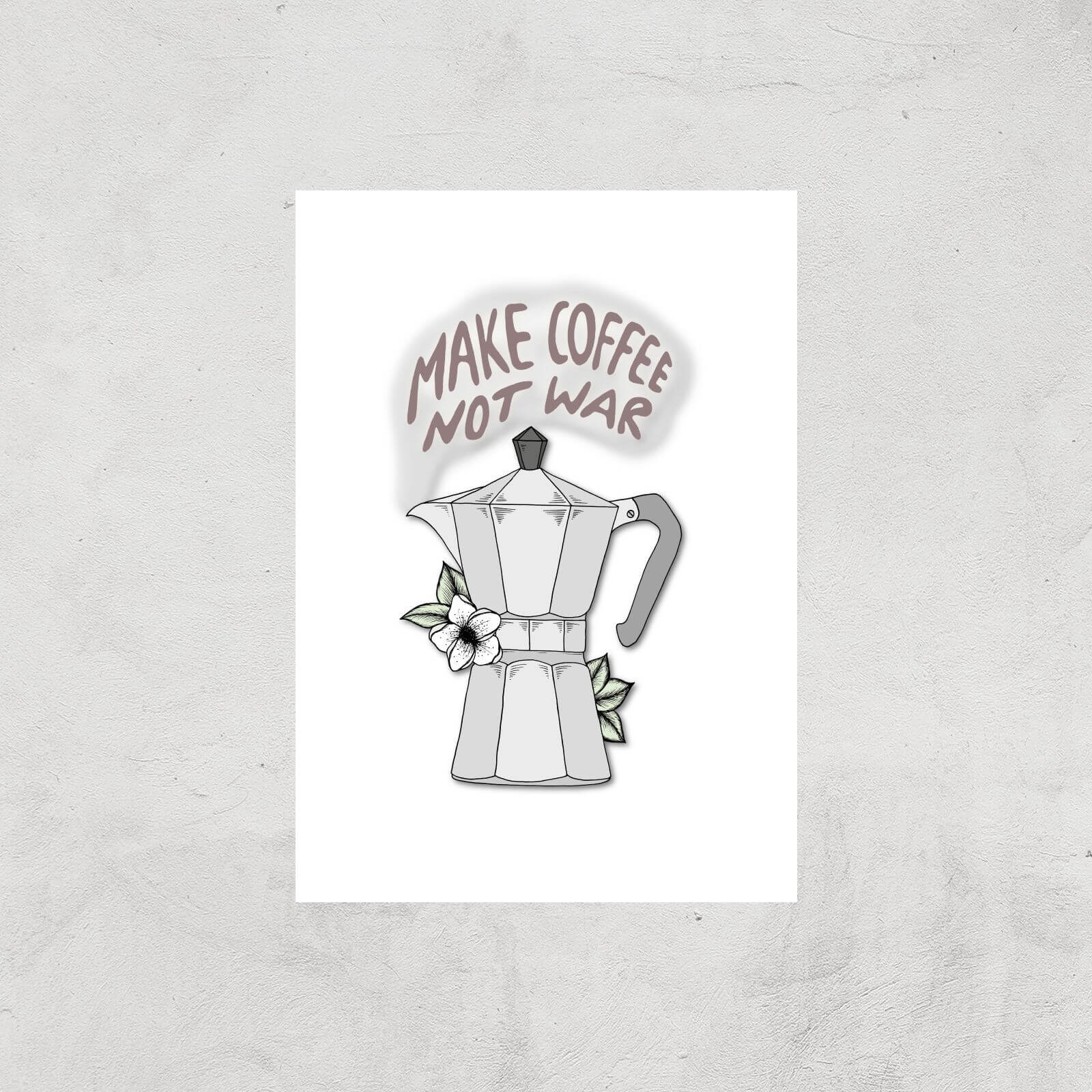 Make Coffee Not War Art Print - A4 - Print Only
