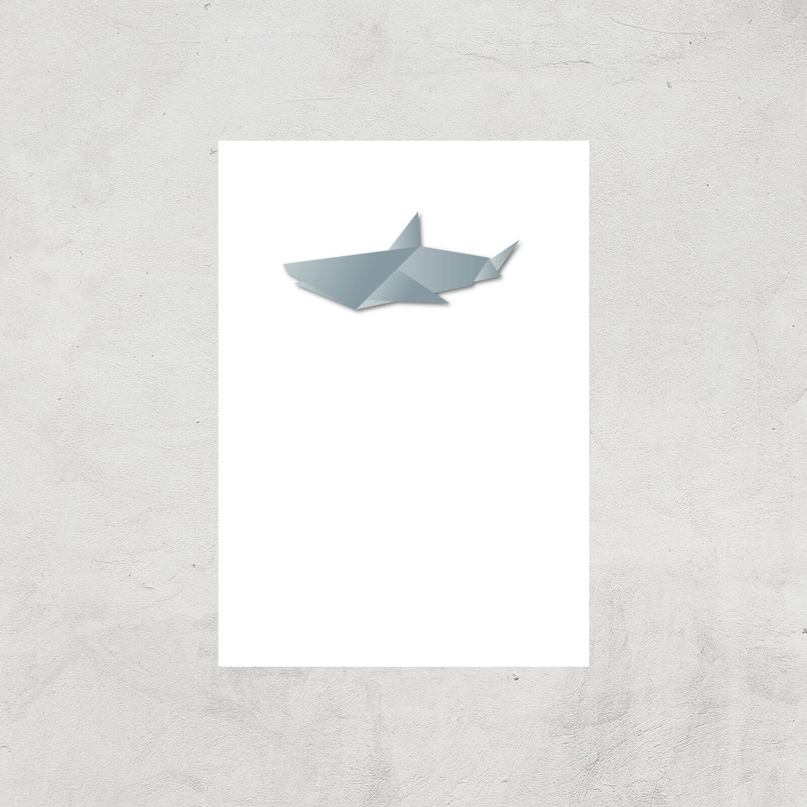 Origami Shark Art Print - A4 - Print Only