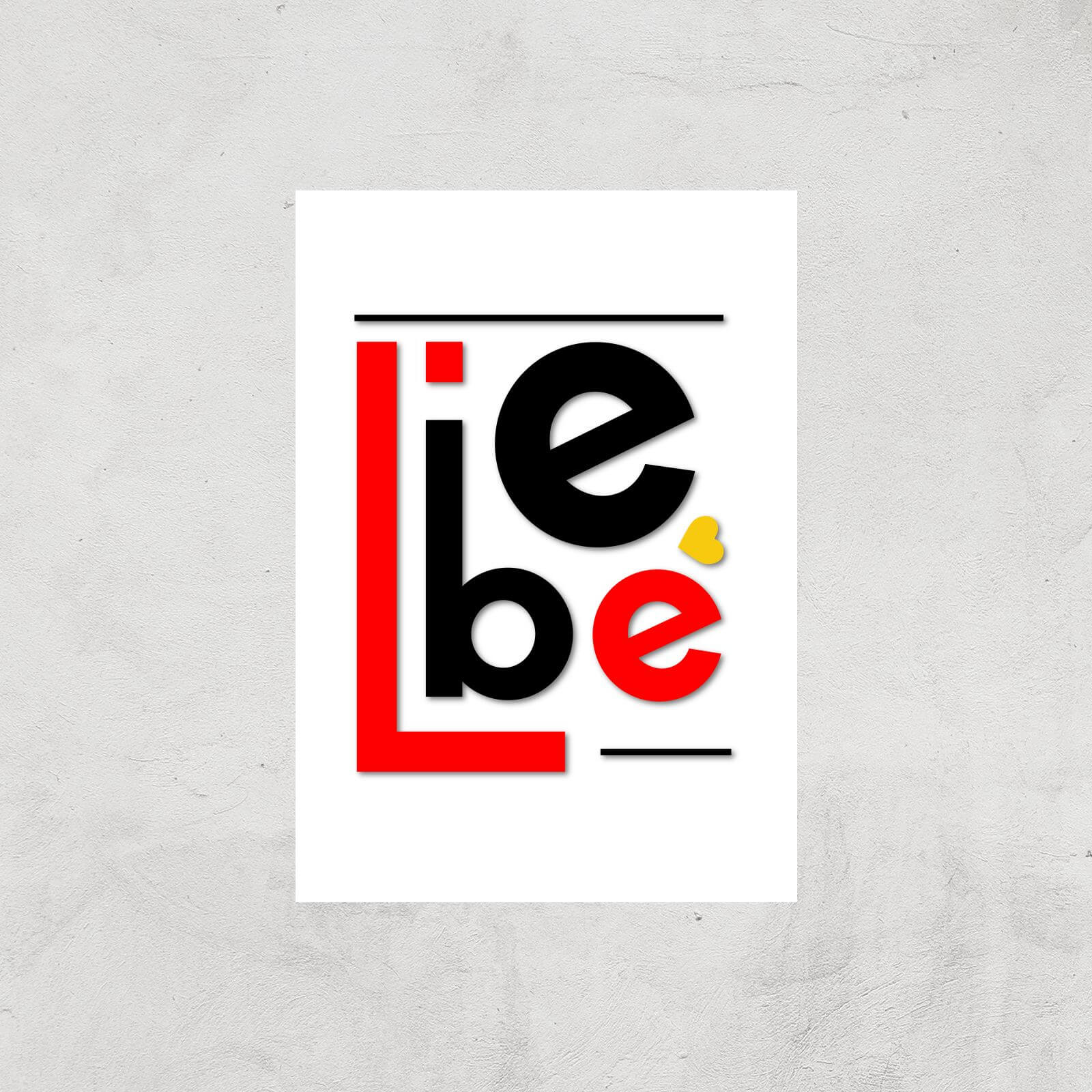 Liebe Block Art Print - A4 - Print Only