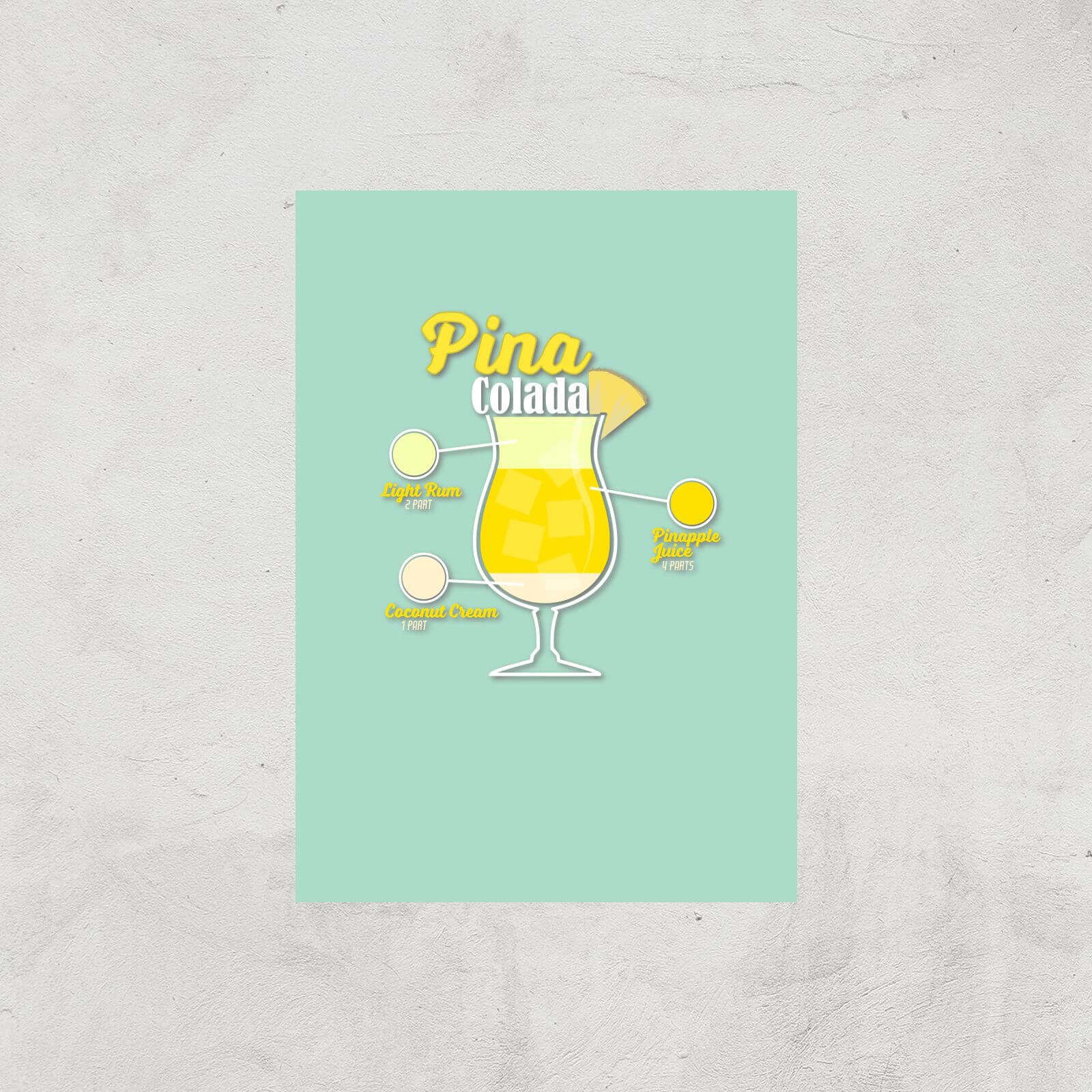 Infographic Pinacolada Art Print - A4 - Print Only
