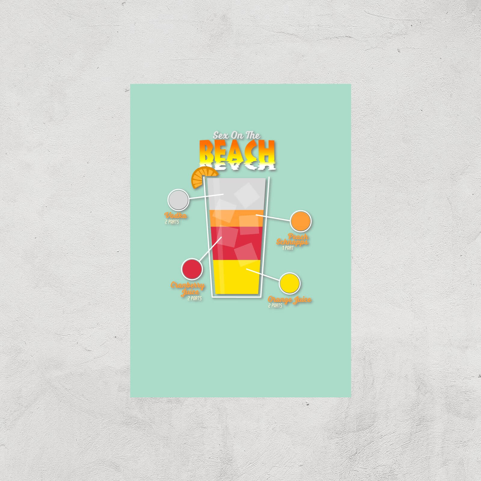 Infographic Sex On The Beach Art Print - A4 - Print Only