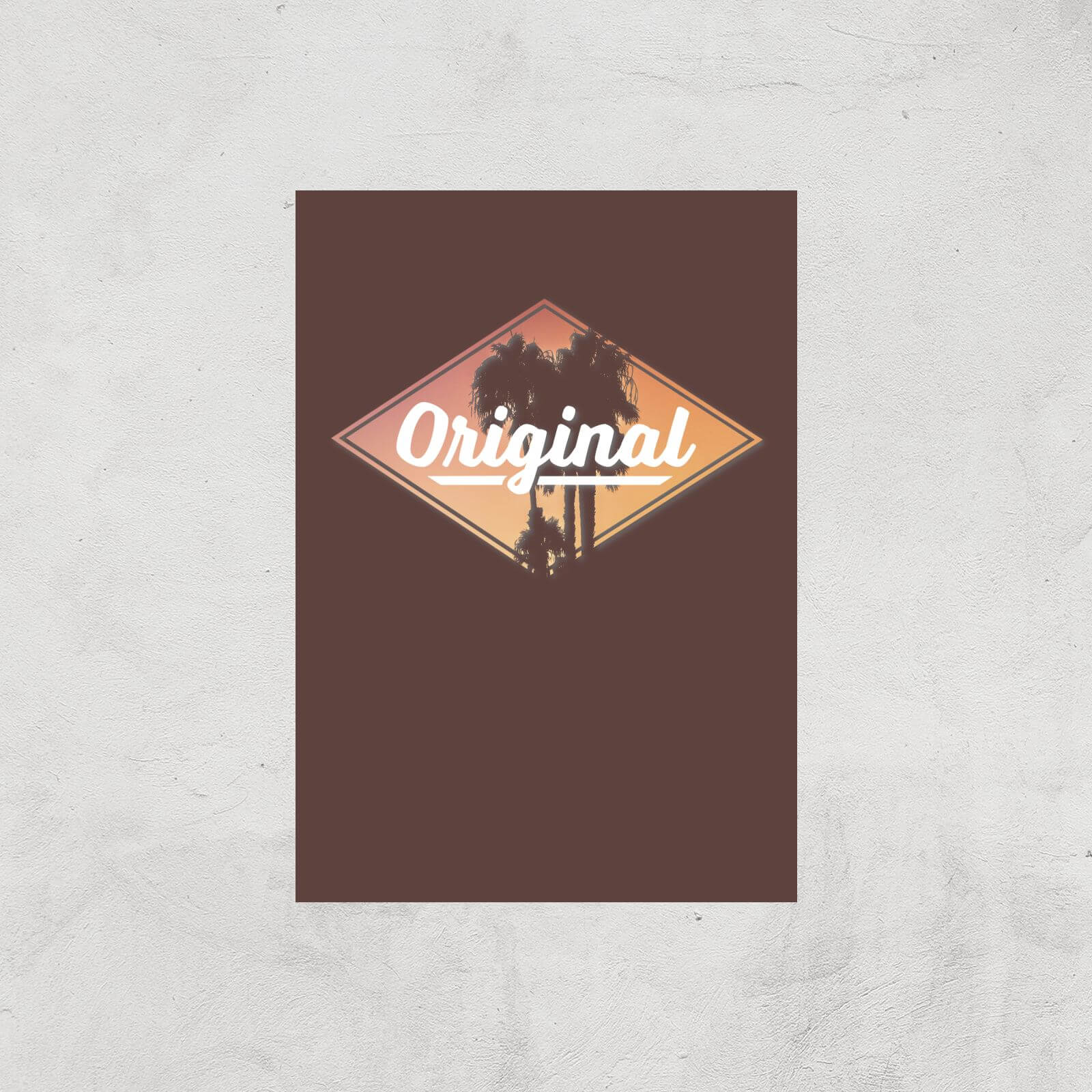 Original Palm Trees Art Print - A4 - Print Only