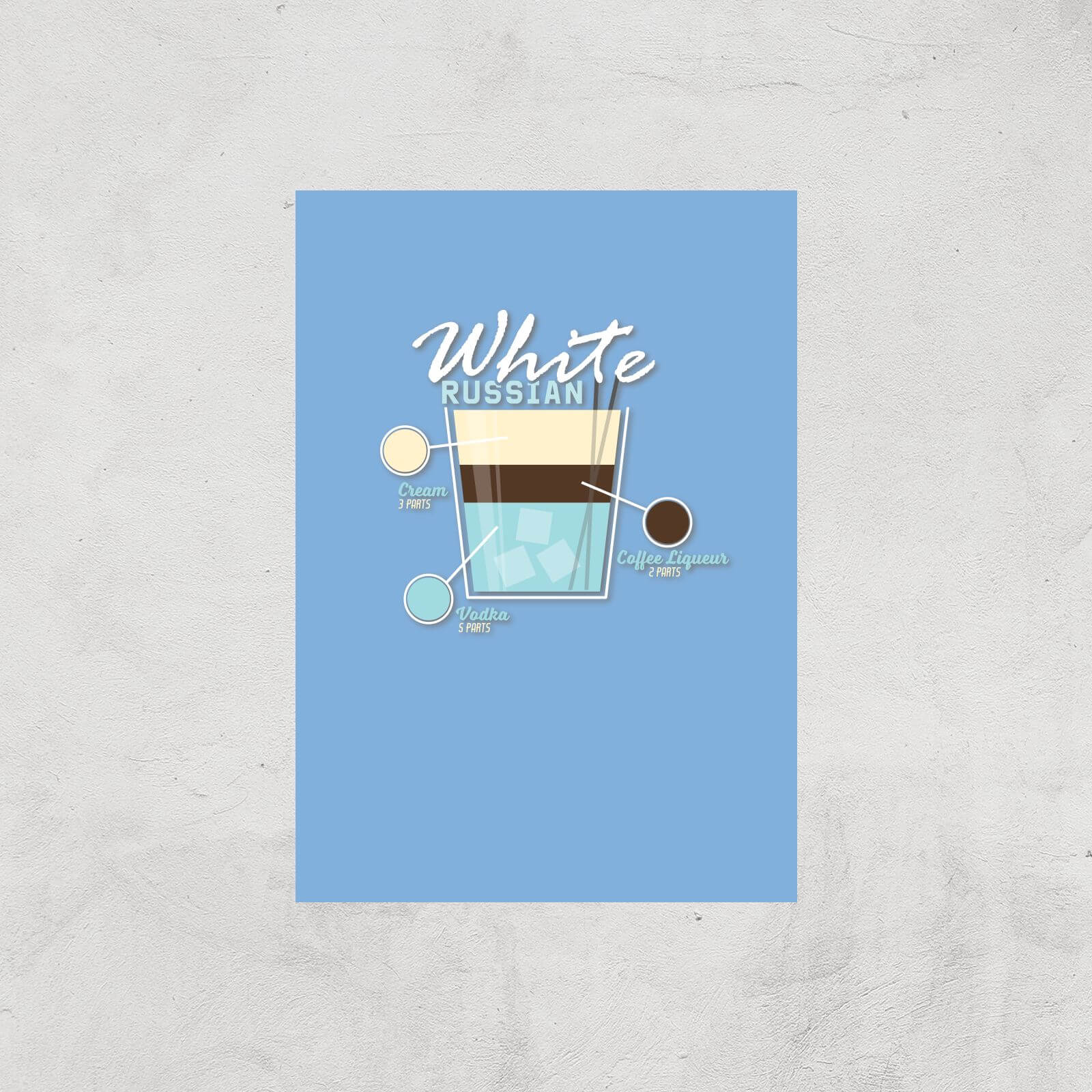 Infographic White Russian Art Print - A4 - Print Only