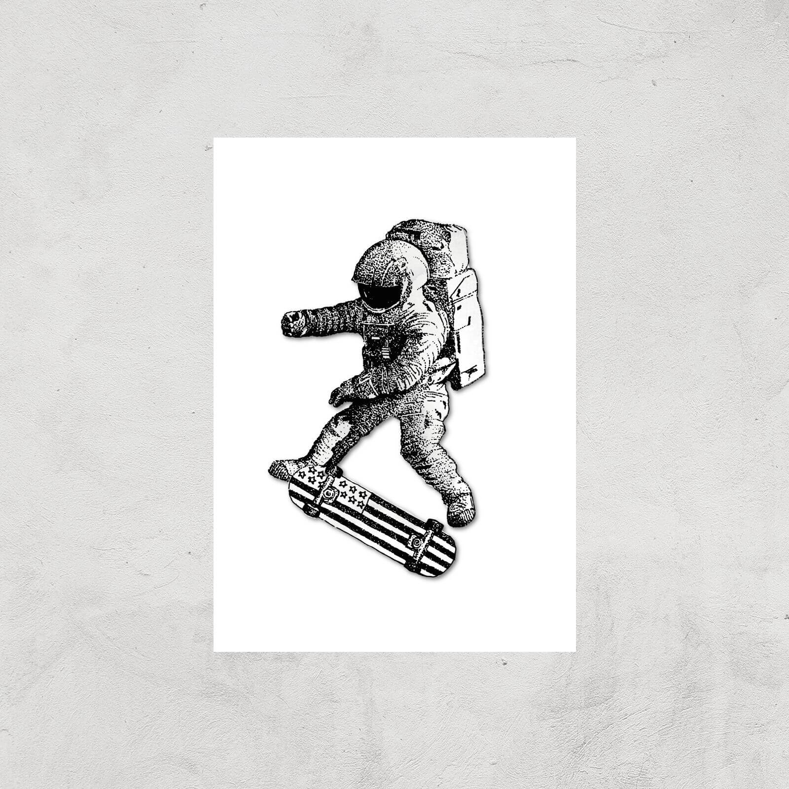 Kickflip In Space Art Print - A4 - Print Only