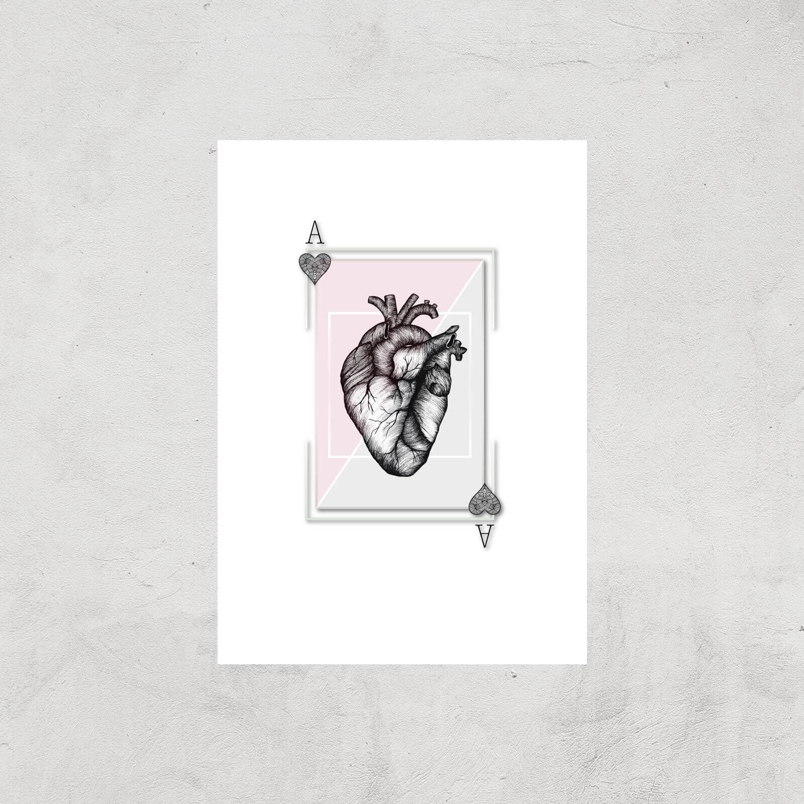 Ace Of Hearts Art Print - A3 - Print Only