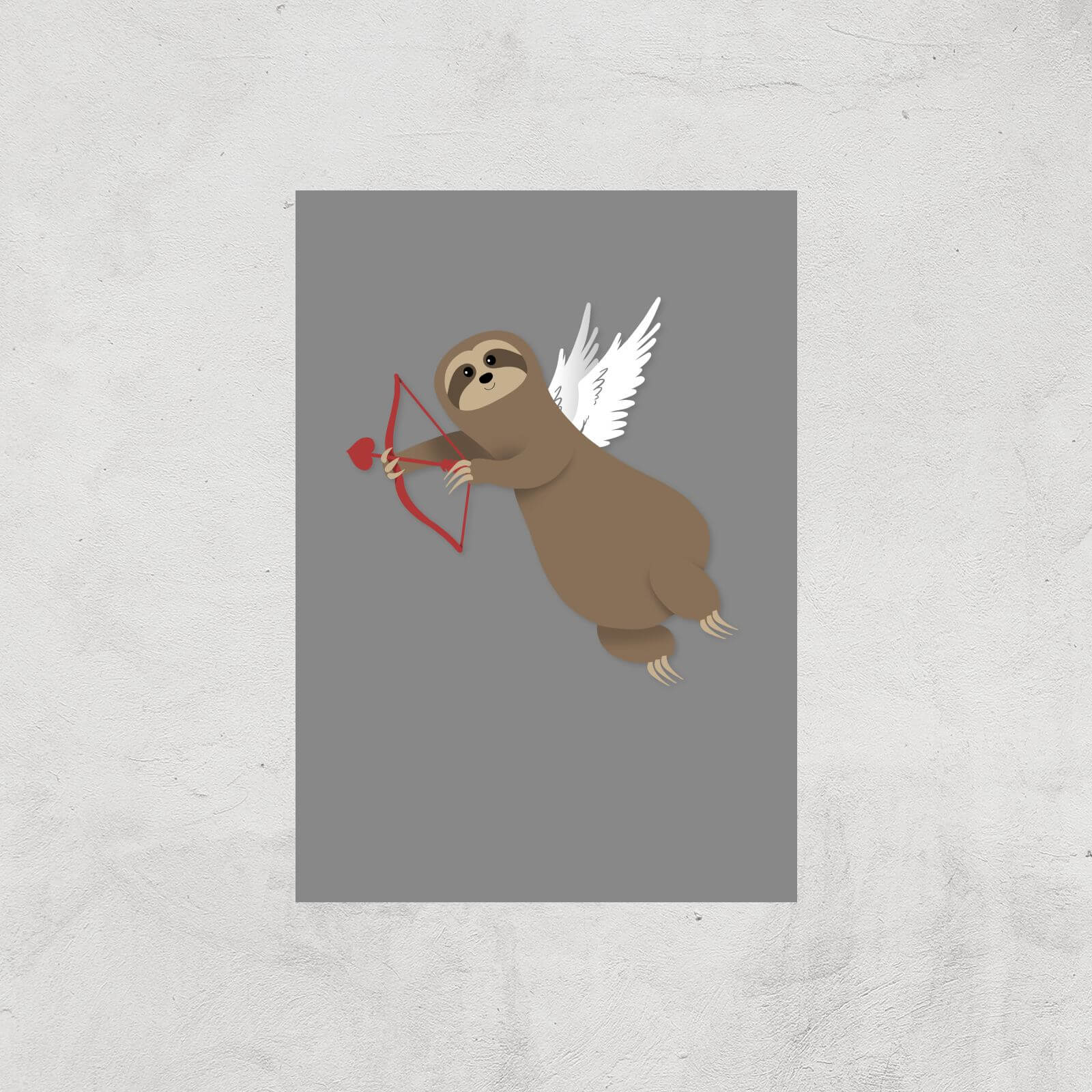 Sloth Cupid Art Print - A4 - Print Only