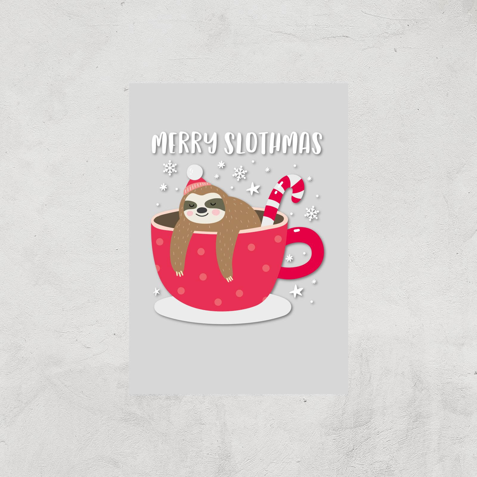Merry Slothmas Art Print - A3 - Print Only