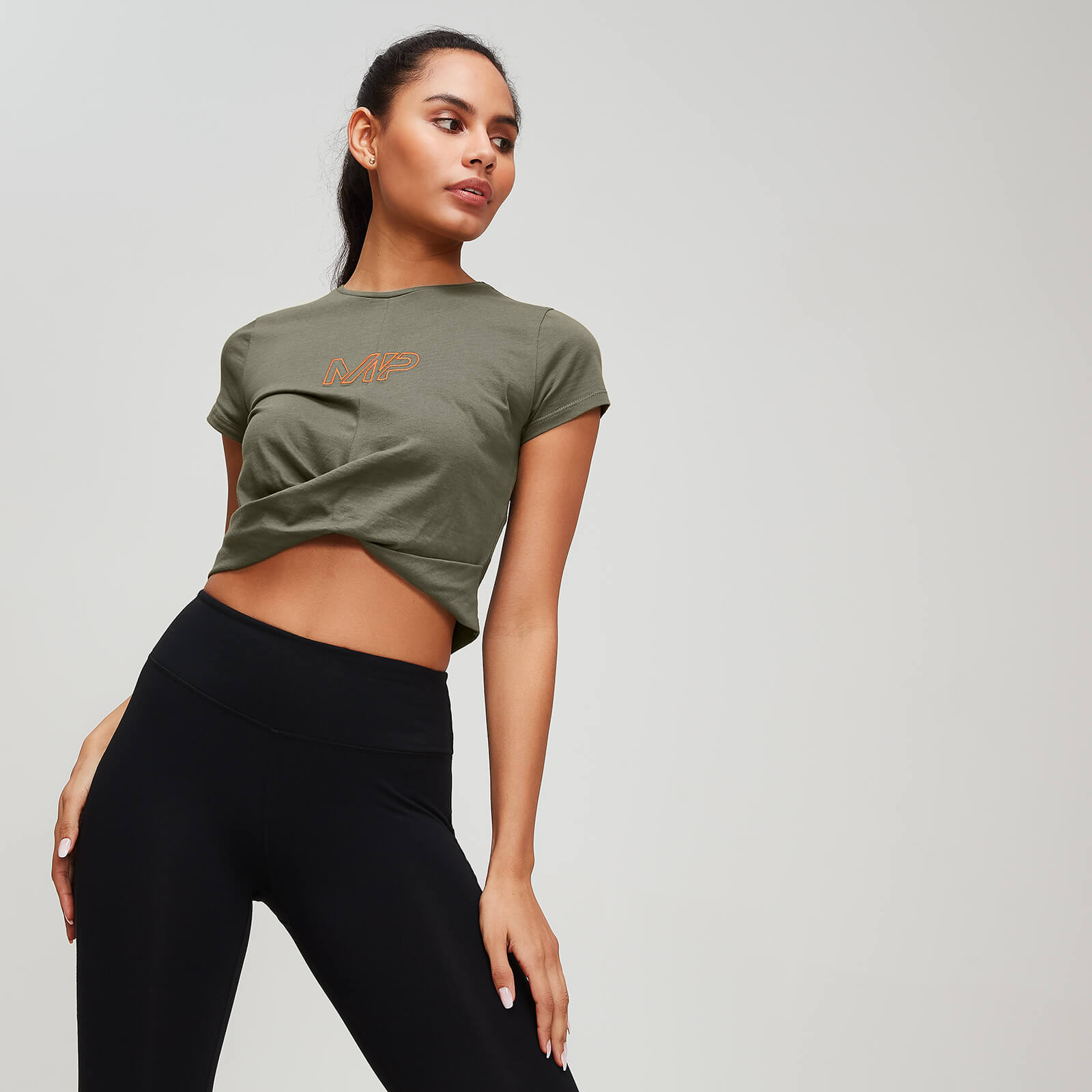 

Футболка для выходных Twist Front, цвет авокадо - S