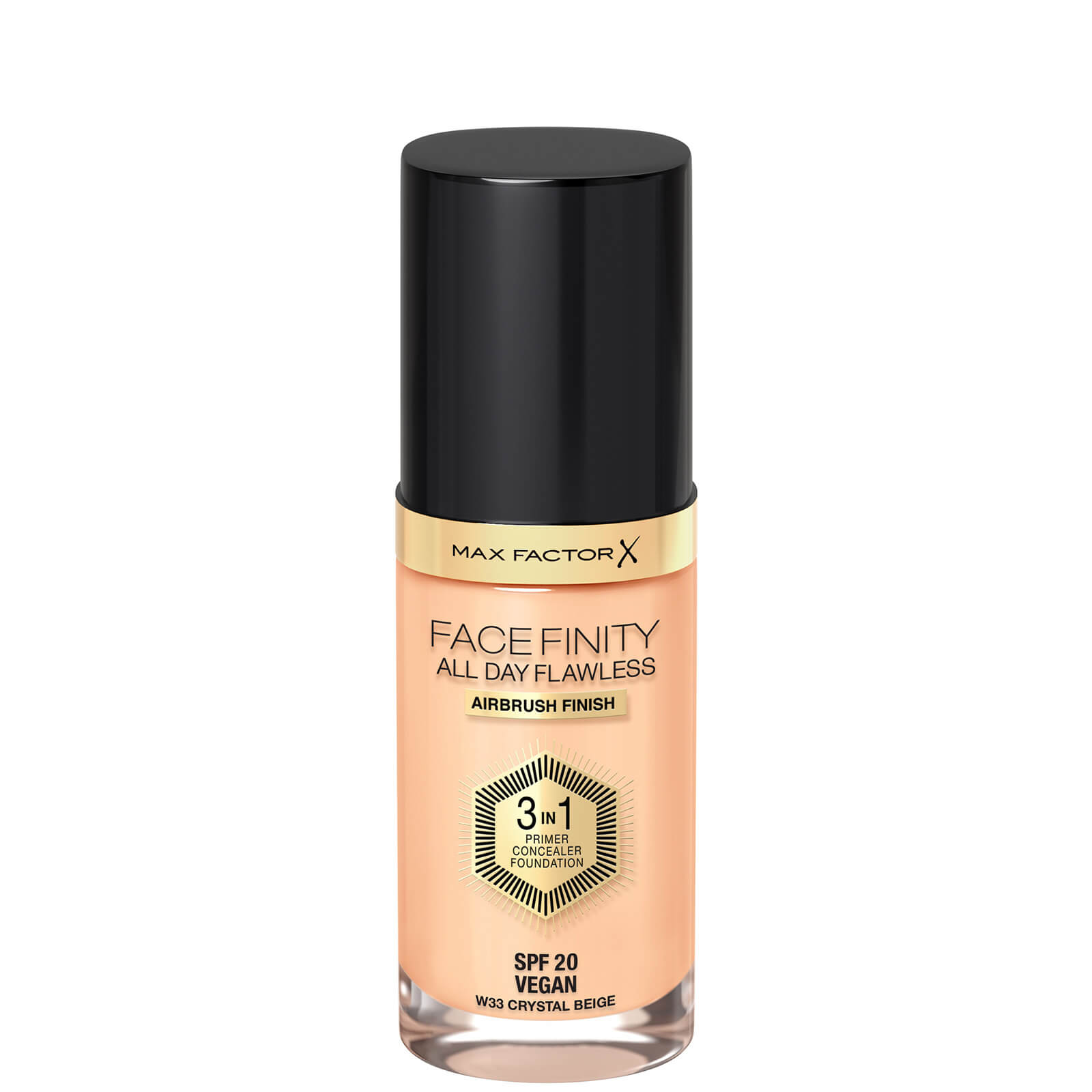 Max Factor Facefinity All Day Flawless Foundation 30ml (Various Shades) - Crystal Beige