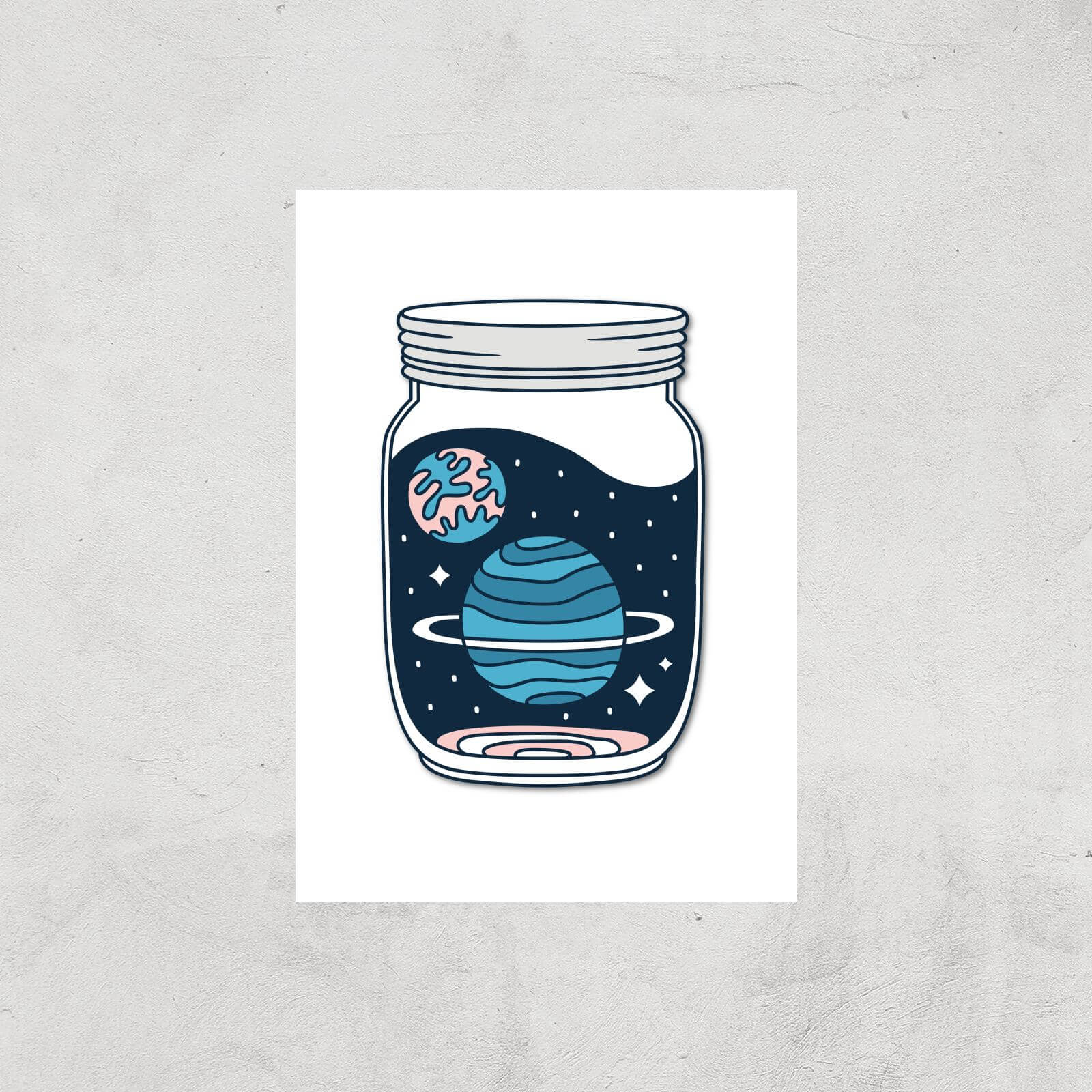 Space Jar Art Print - A4 - Print Only