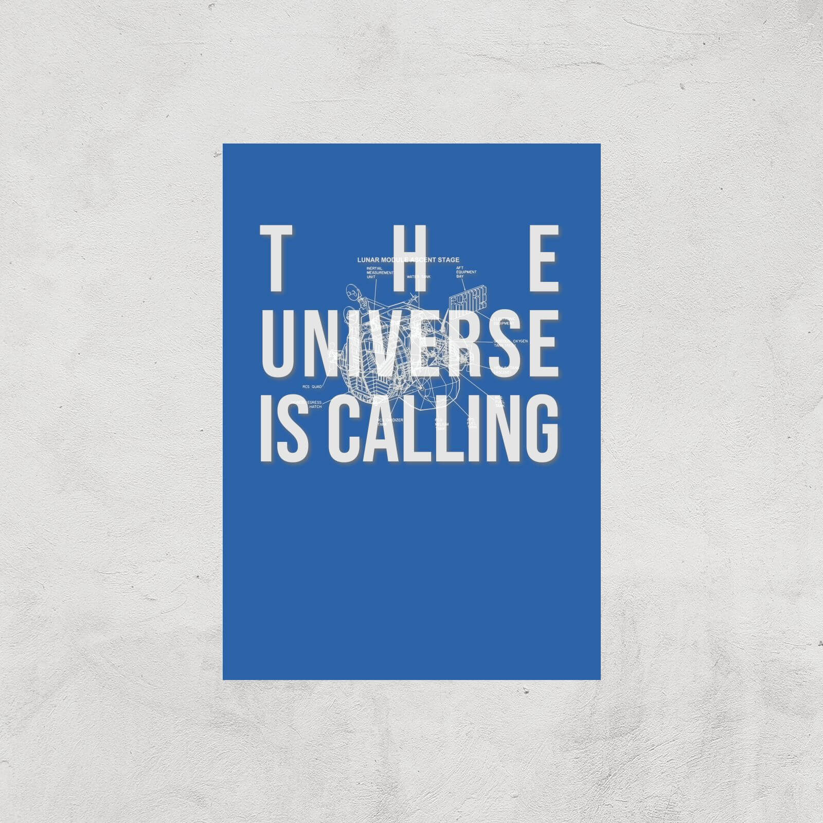 The Universe Is Calling Schematic Art Print - A4 - Print Only