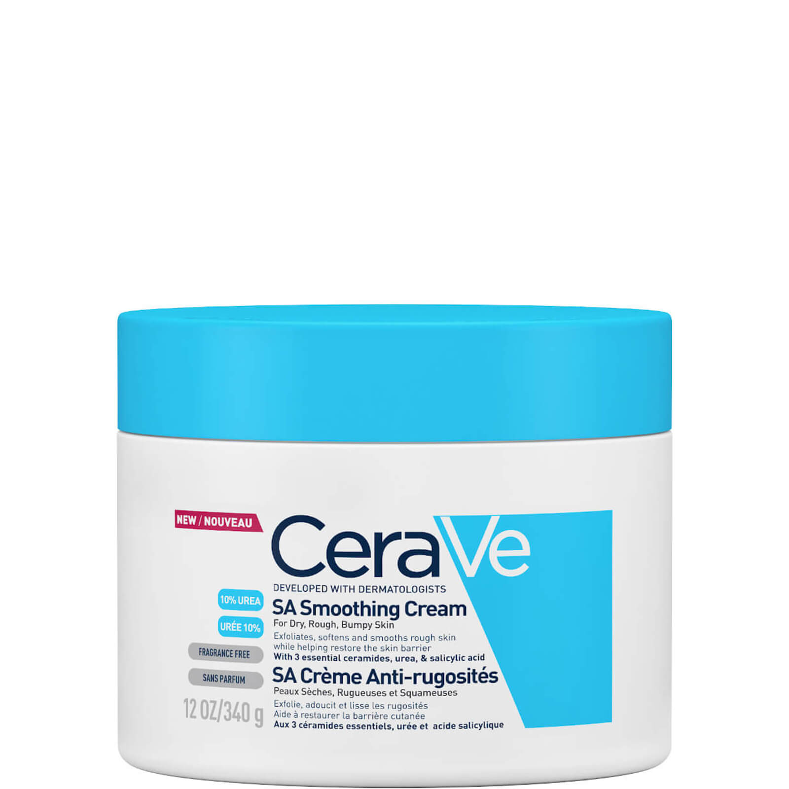 Image of CeraVe SA Smoothing Cream with Salicylic Acid for Dry, Rough & Bumpy Skin 340g