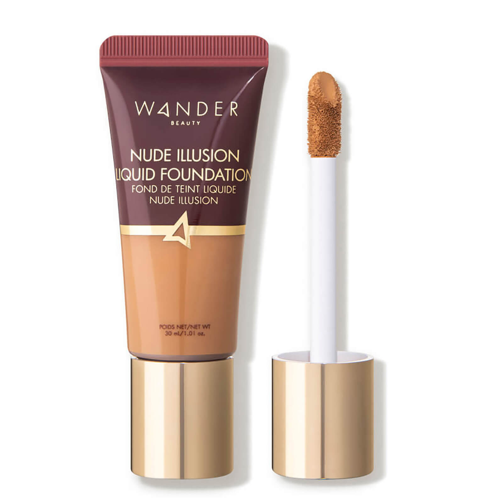 Wander Beauty Nude Illusion Liquid Foundation 1.01 oz (Various Shades) - Golden Tan