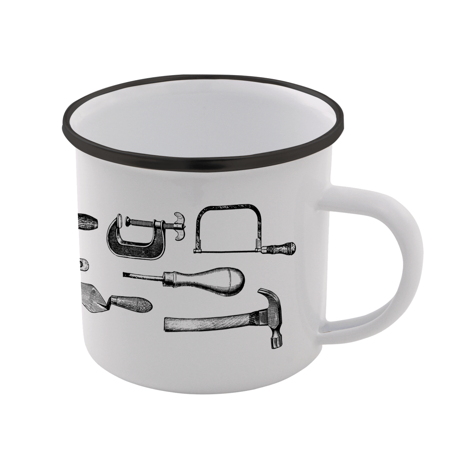 Tools Enamel Mug - White
