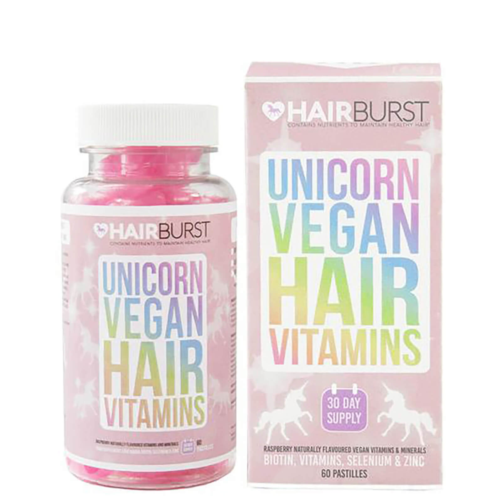 Click to view product details and reviews for Hairburst Vegan Unicorn Hair Vitamins.