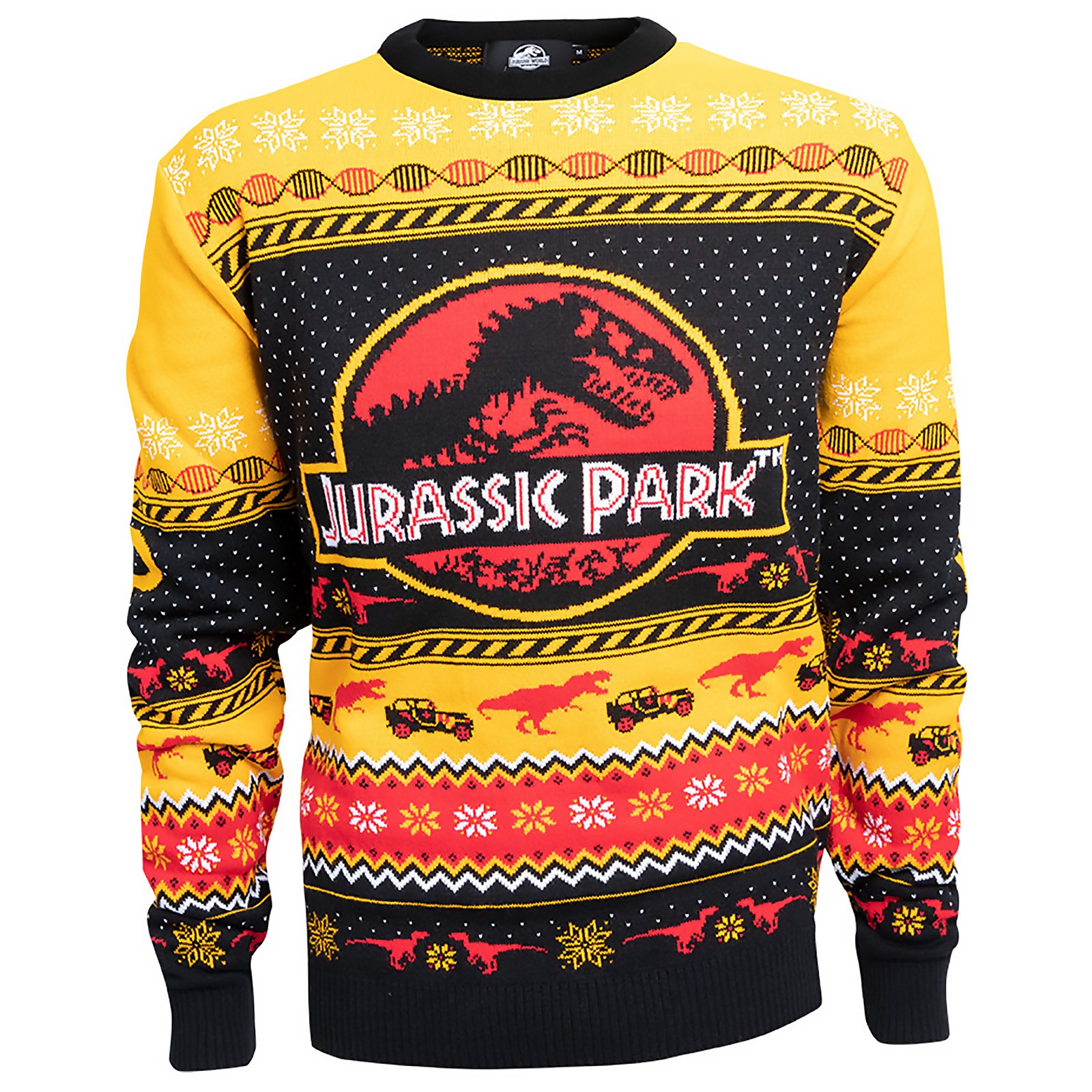 Pull de Noël Brodé Jurassic Park Zavvi Exclusif - Jaune - S