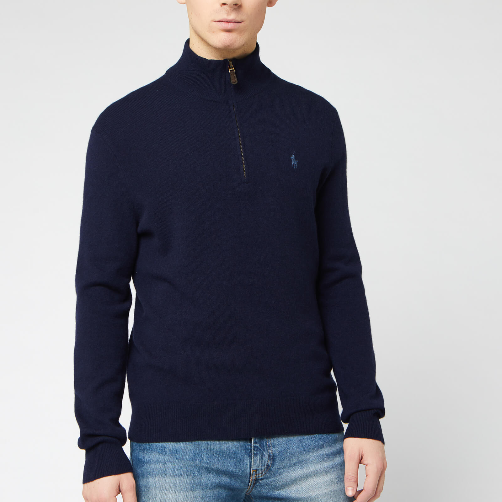Polo Ralph Lauren Men's Loryelle Wool Half Zip Sweatshirt - Hunter Navy - XL