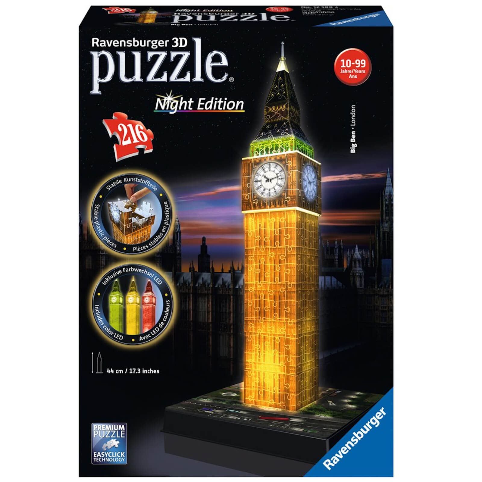 Ravensburger Big Ben Night Edition 3D Jigsaw Puzzle (216 Pieces)