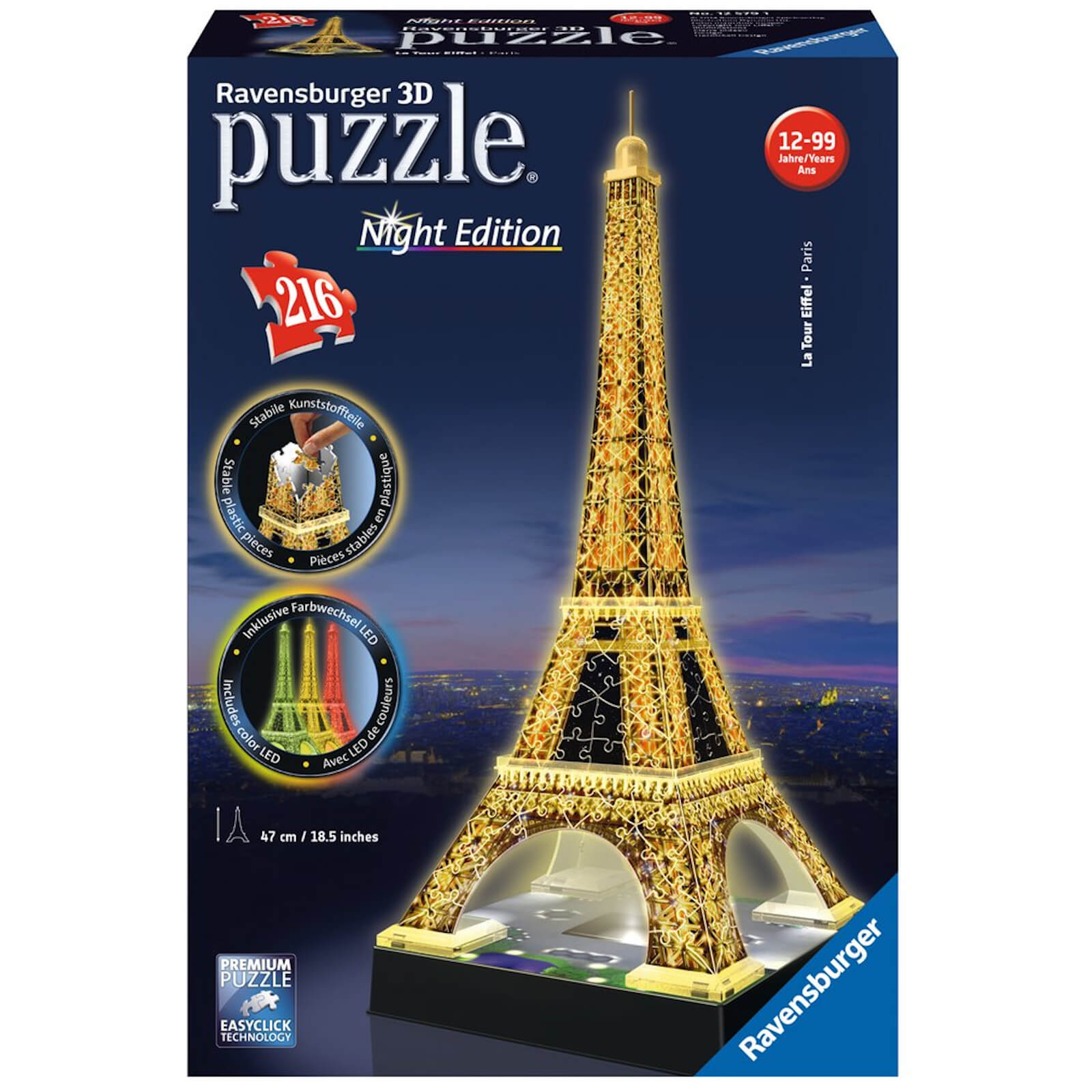 Ravensburger Puslespill 3D Eiffel Tower N.Edition