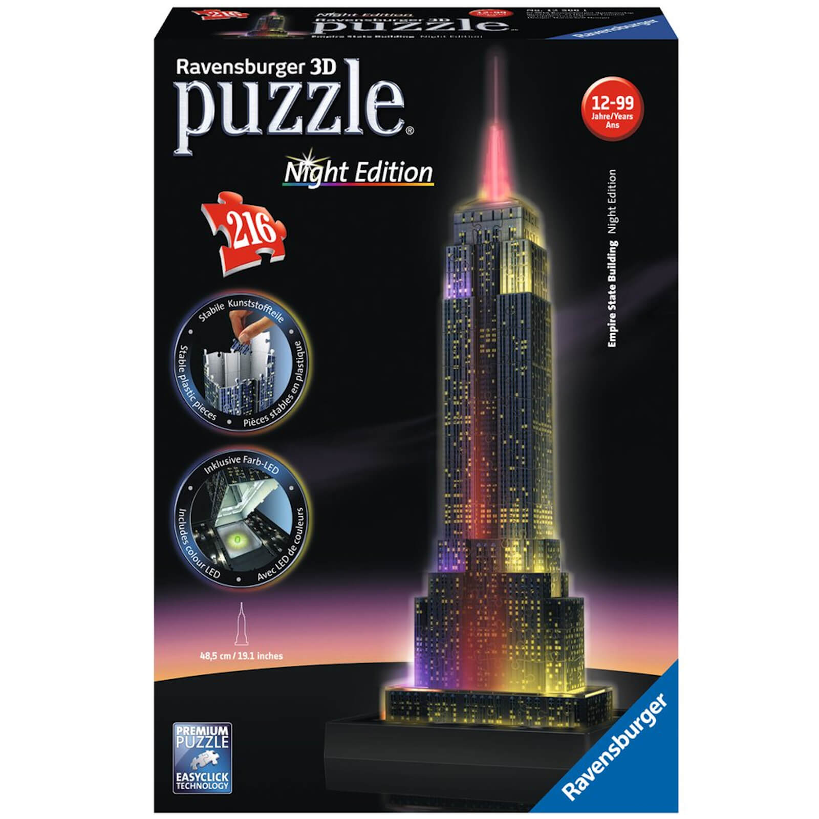 Empire State Building Night Edition 3D Jigsaw Puzzle (216 Pieces)