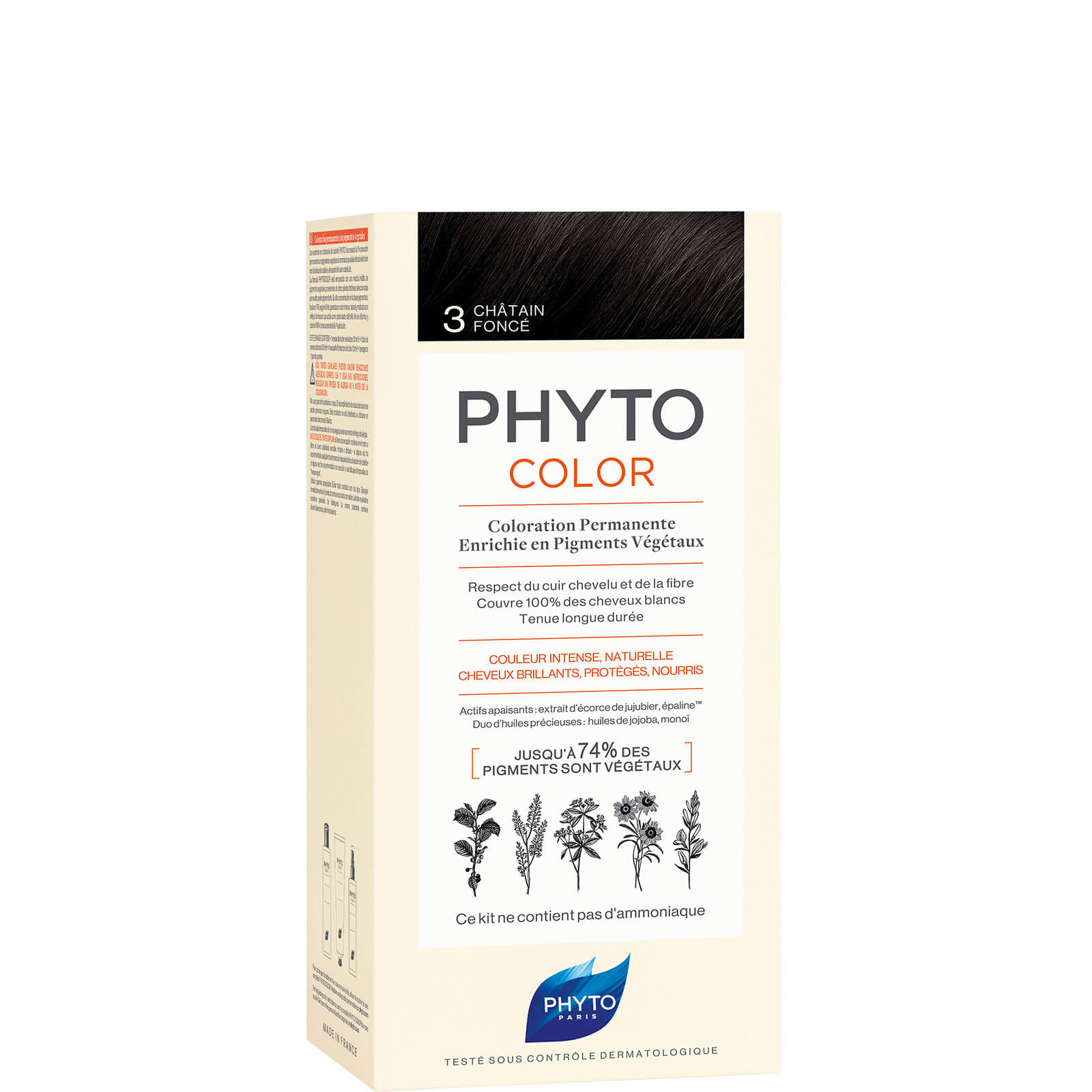 Phyto Hair Colour By Color - 3 Dark Brown 180g
