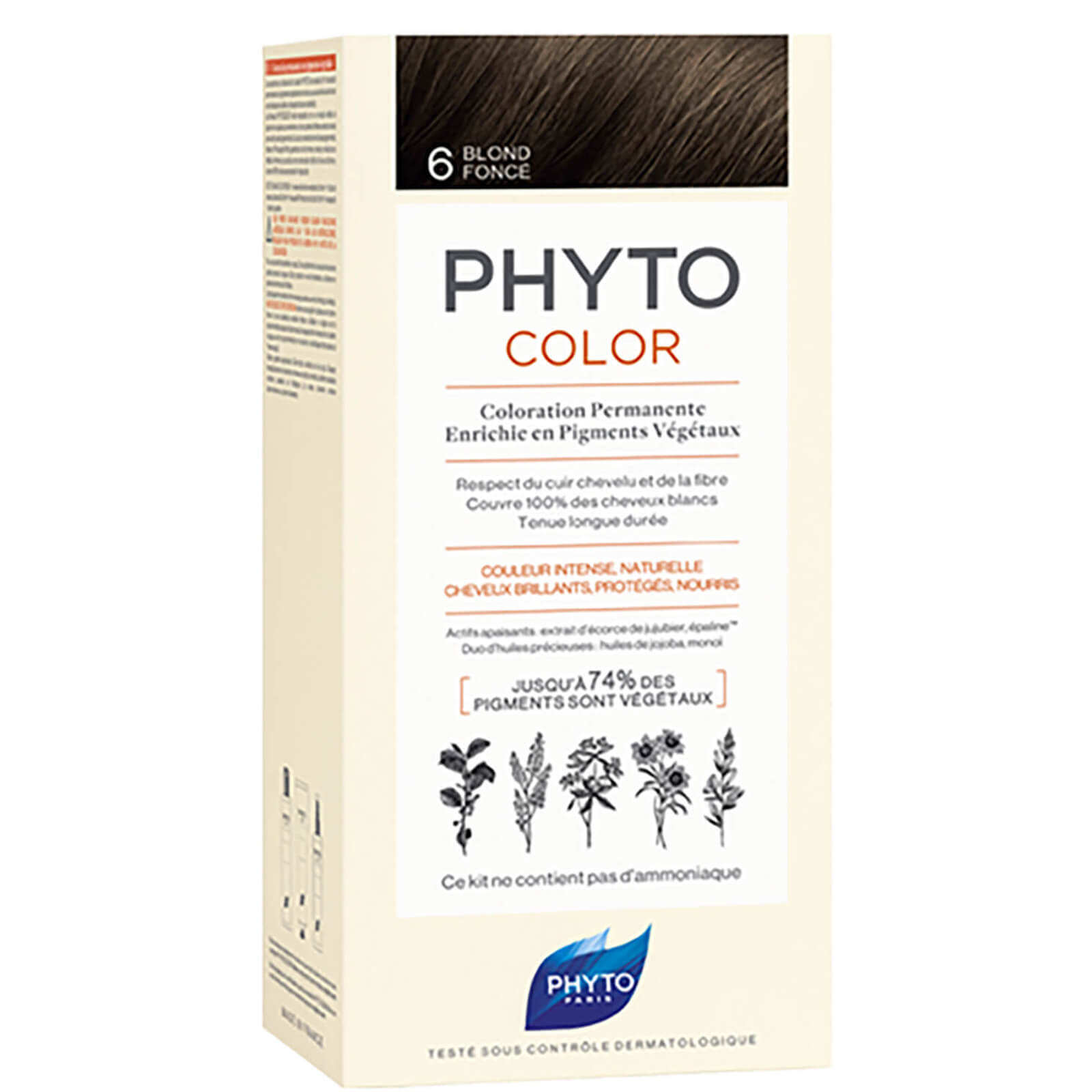 Phyto Hair Colour By Color - 6 Dark Blonde 180g In Neutral