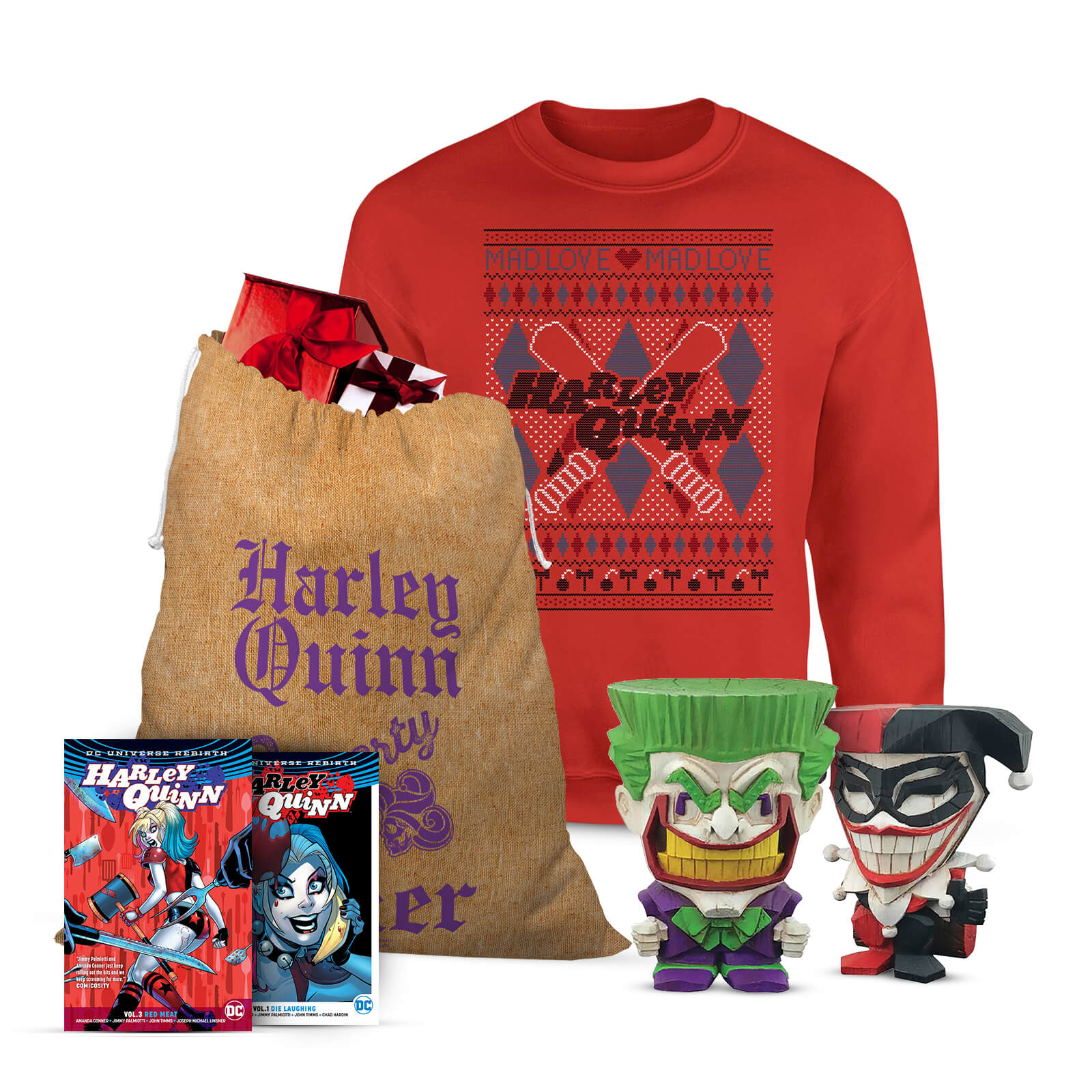 Image of DC Comics Joker and Harley Officially Licensed MEGA Christmas Gift Set - S