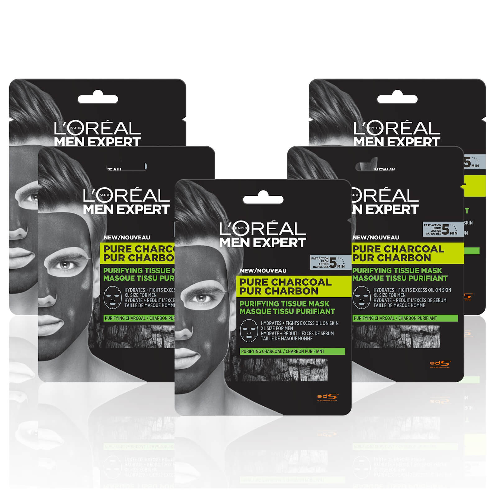 

L'Oréal Paris Men Expert Pure Charcoal Face Mask x5