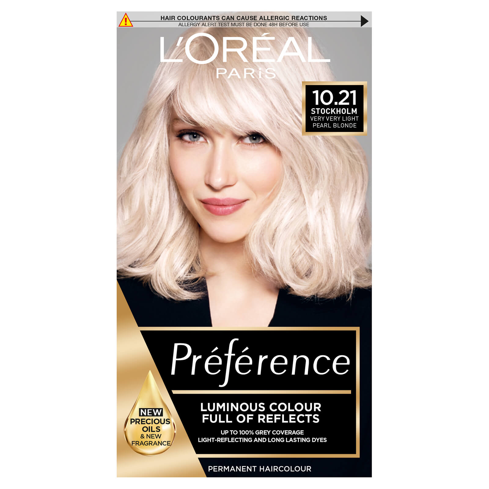 L'Oreal Paris Preference Infinia Hair Dye (Various Shades) - 10.21 Stockholm Very Light Pearl Blonde