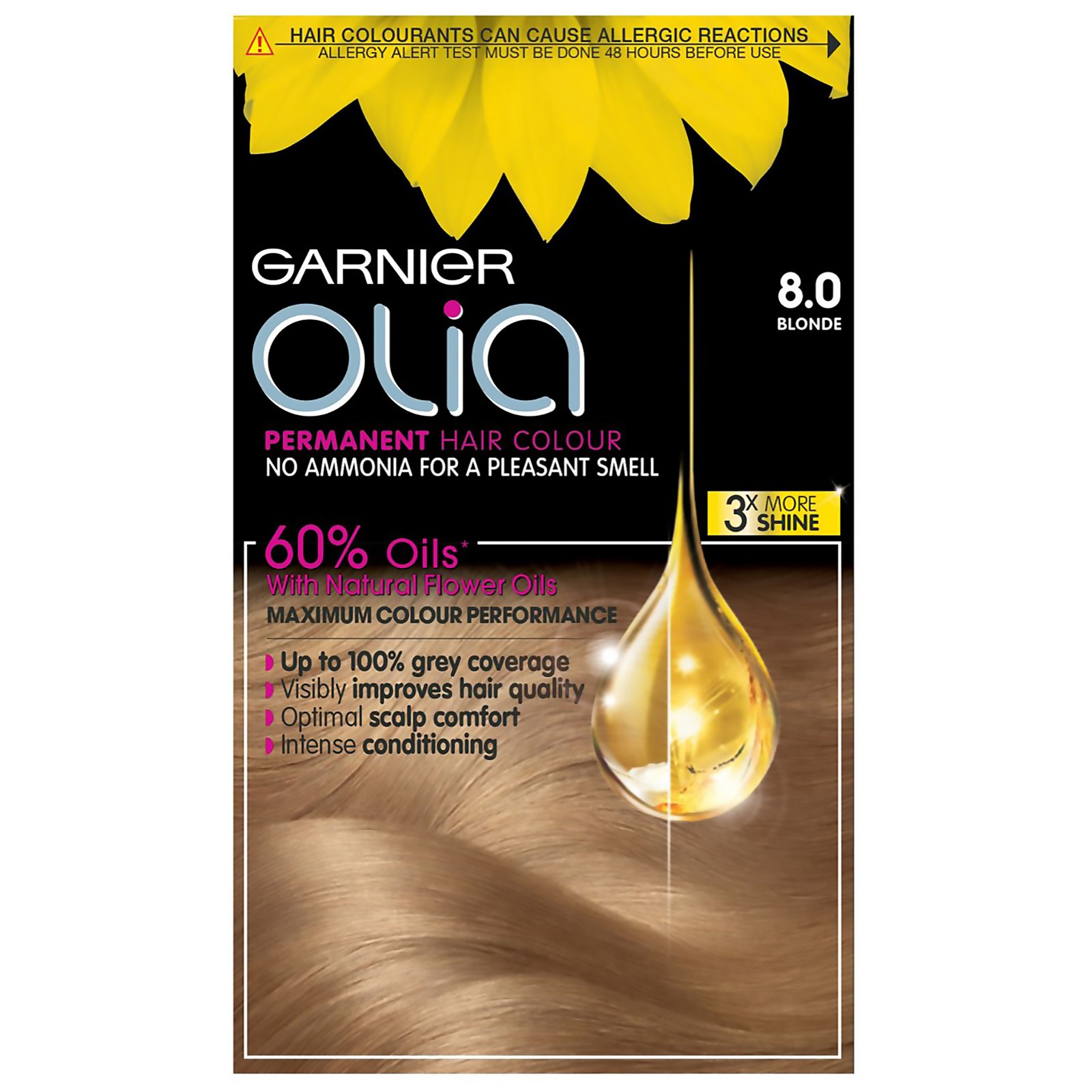 Garnier Olia Permanent Hair Dye (Various Shades) - 8.0 Blonde