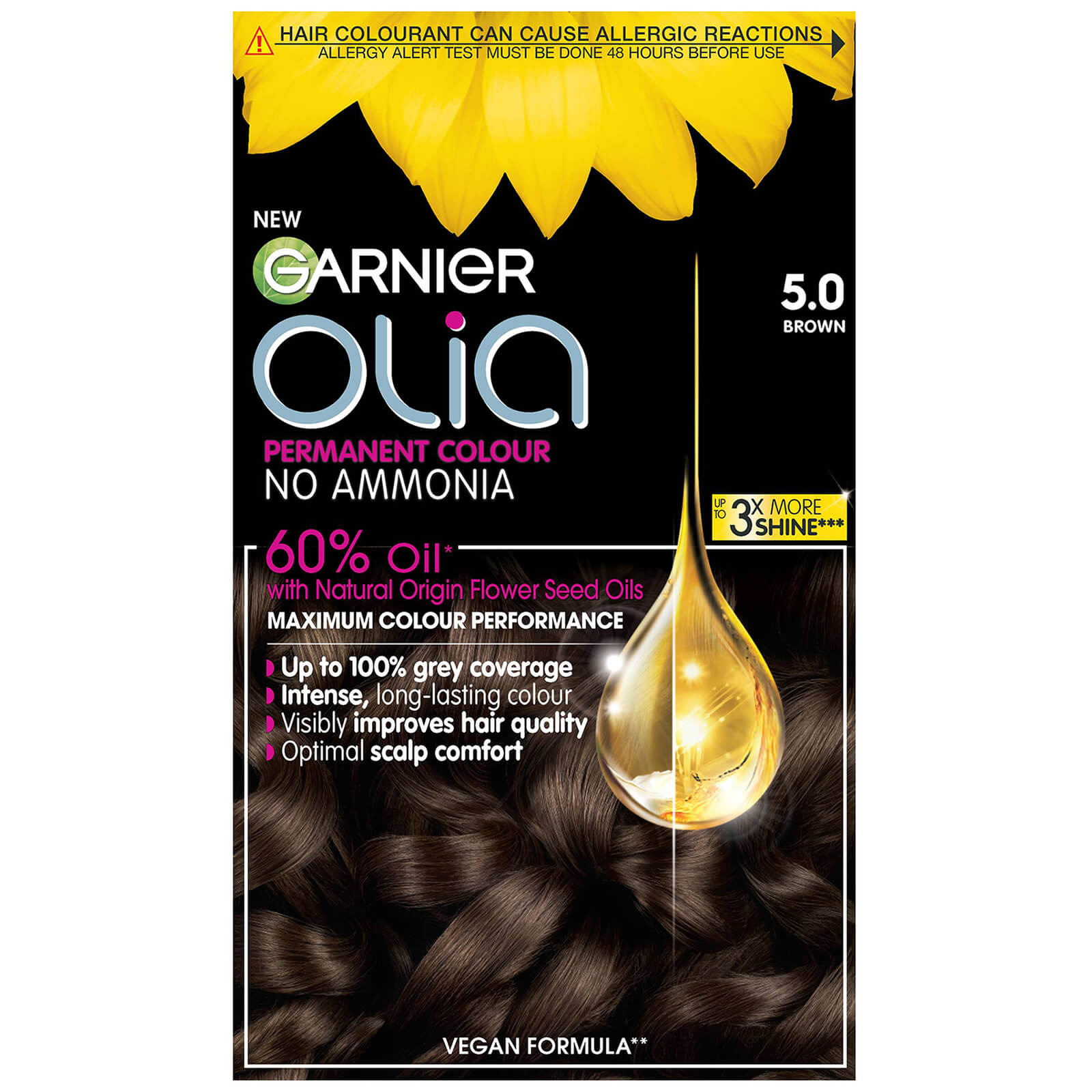 Garnier Olia Permanent Hair Dye (Various Shades) - 5.0 Brown