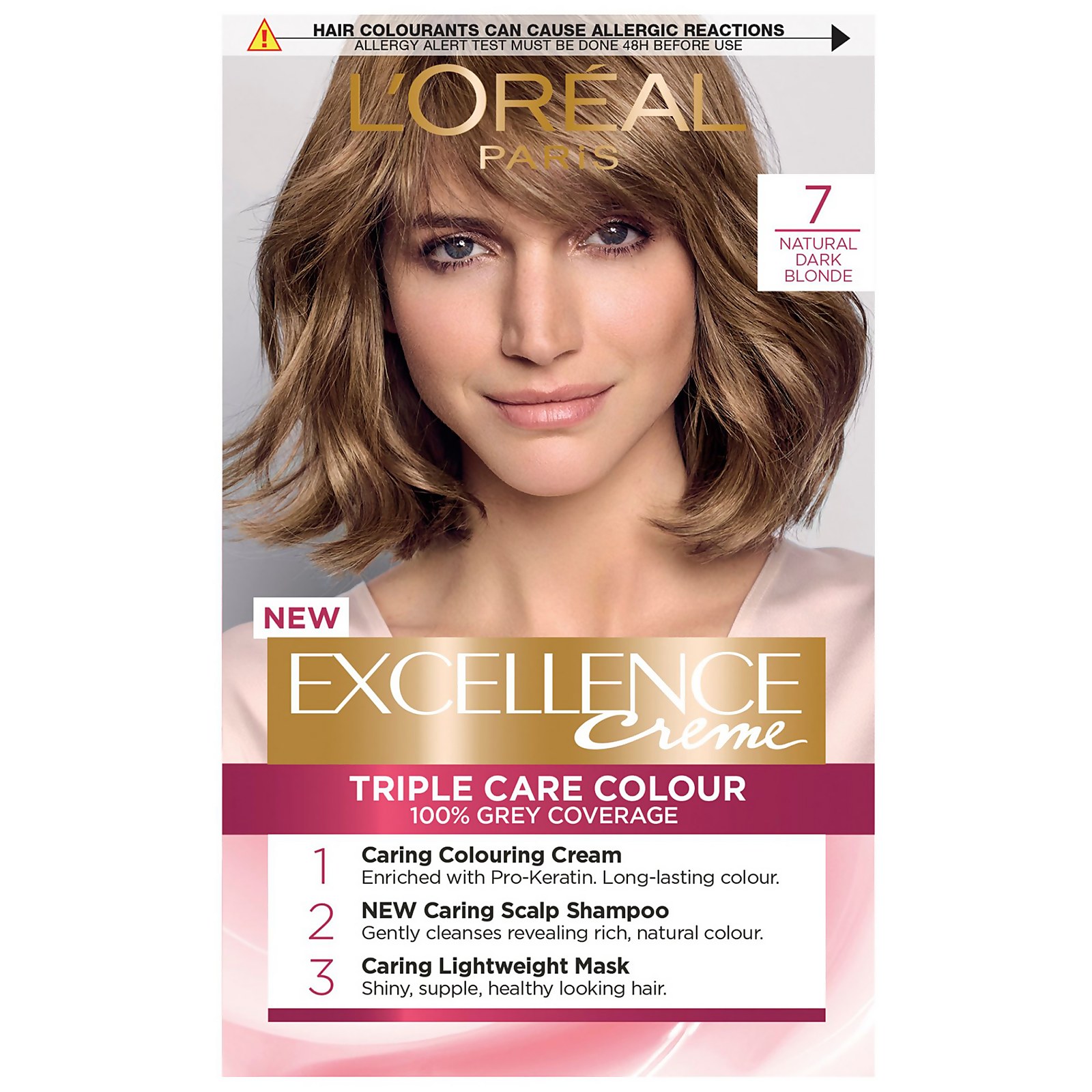 L'Oréal Paris Excellence Crème Permanent Hair Dye (Various Shades) - 7 Natural Dark Blonde