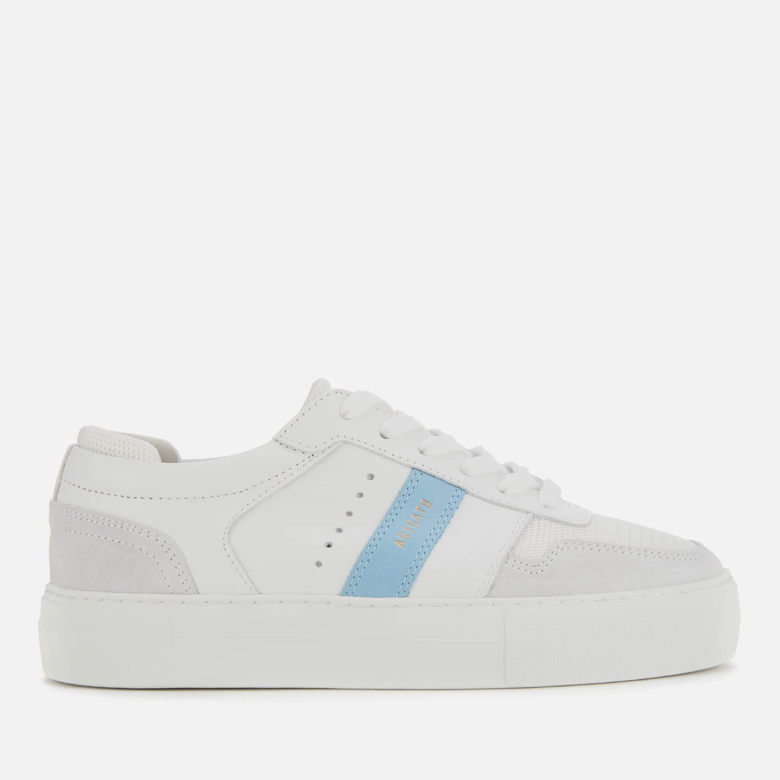 Axel Arigato Women's Detailed Leather Platform Trainers - White/Dusty Blue - UK 3.5