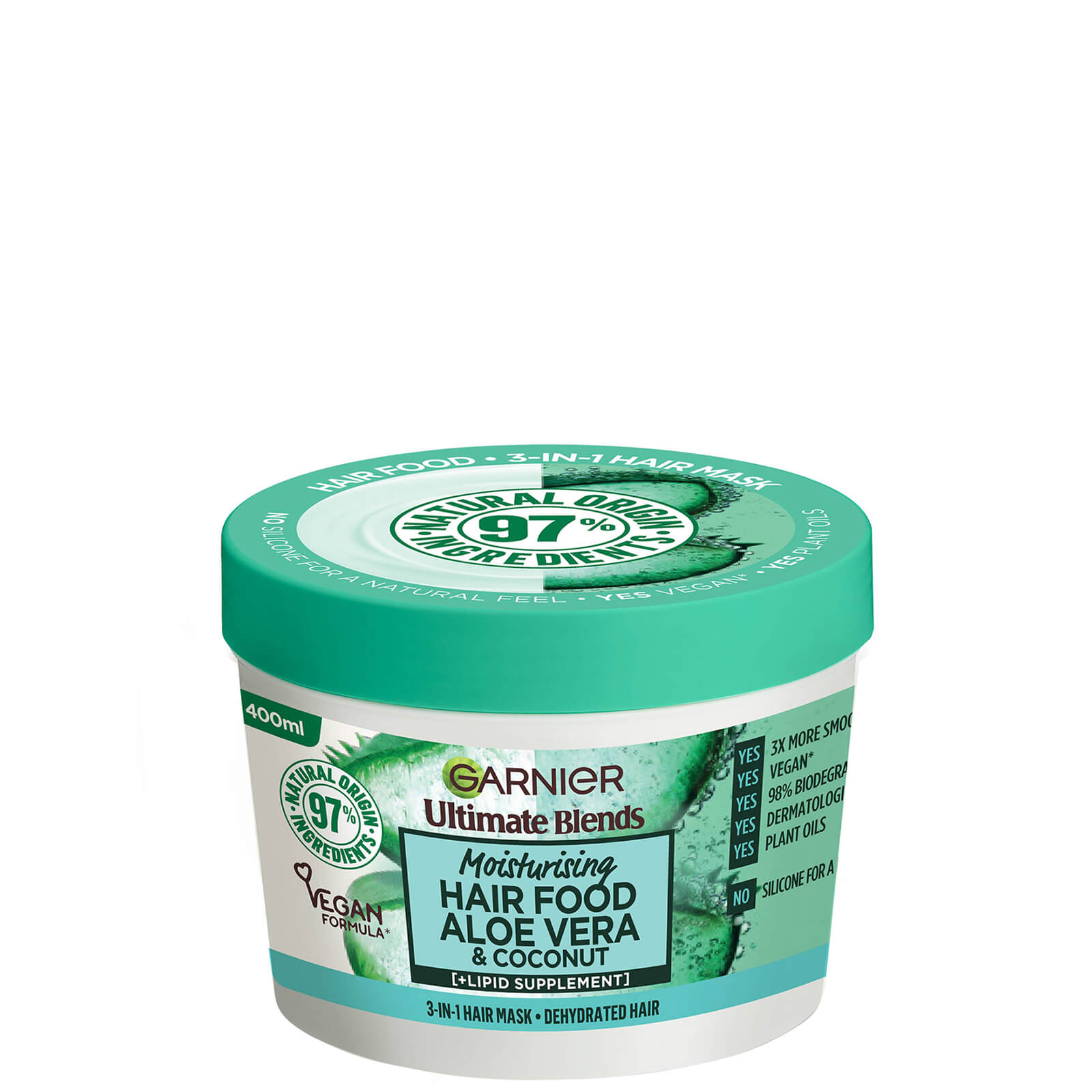 Garnier Ultimate Blends Hair Food Aloe Vera 3-in-1 Normal Hair Mask Treatment 390ml