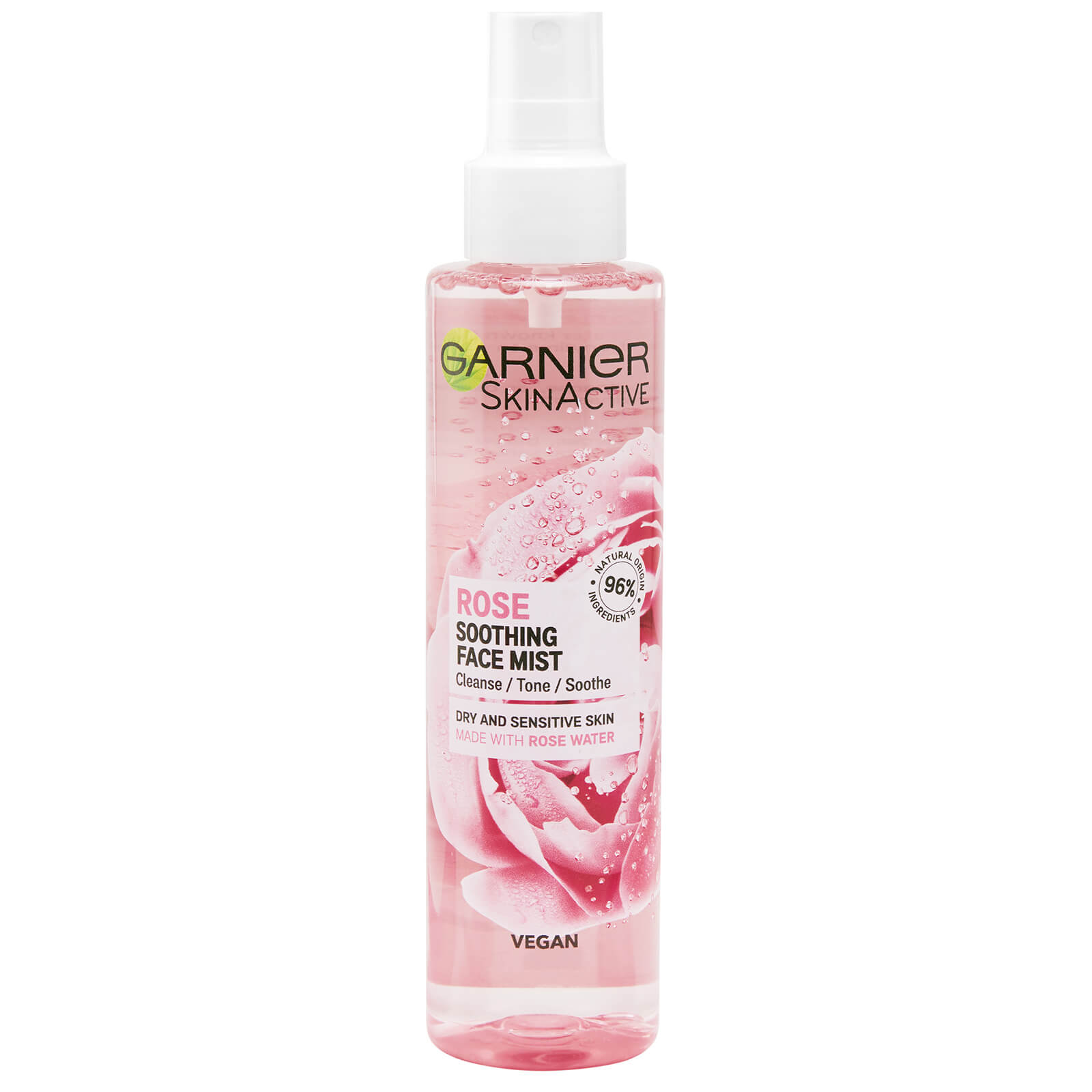 

Garnier Natural Vegan Rose Soothing Hydrating Glow Mist 150ml