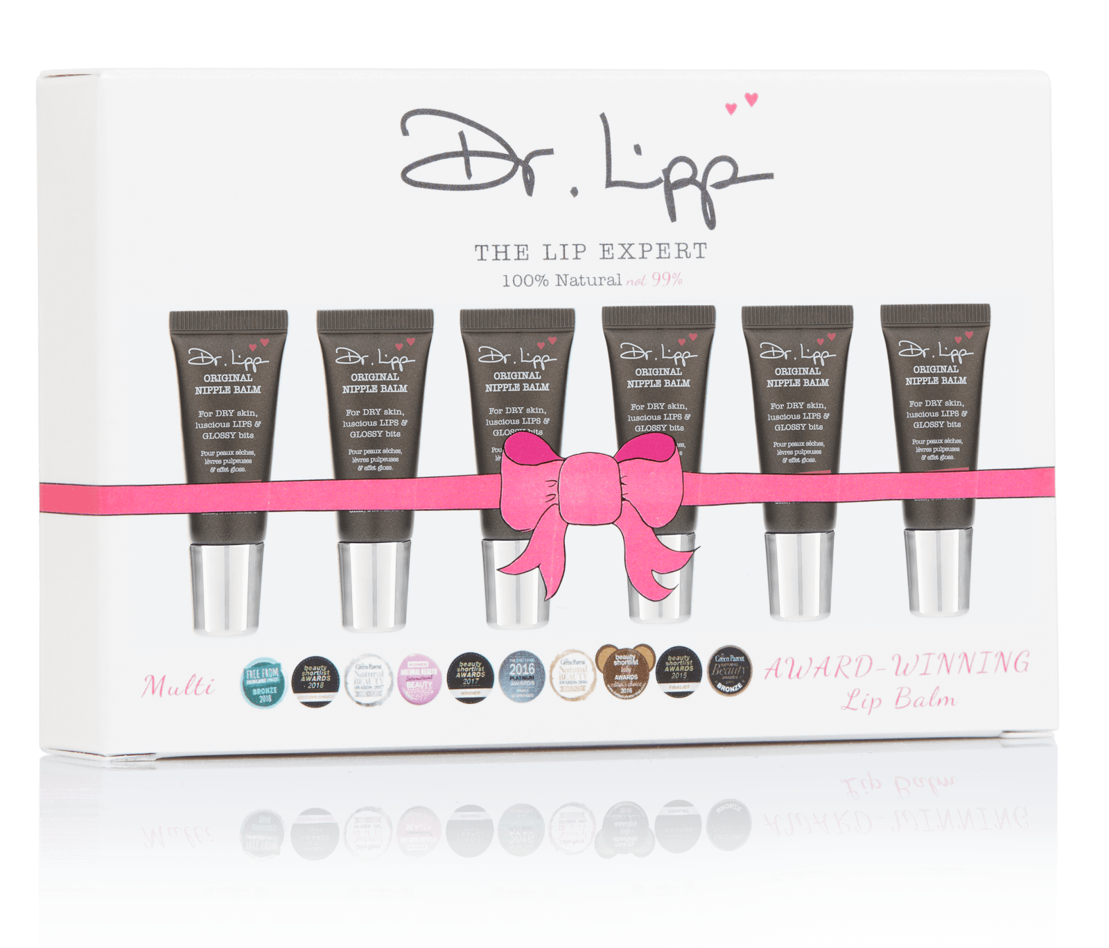 Dr. Lipp Pack Of 6 Minis, Original Nipple Balm For Luscious Lips & Glossy Bits