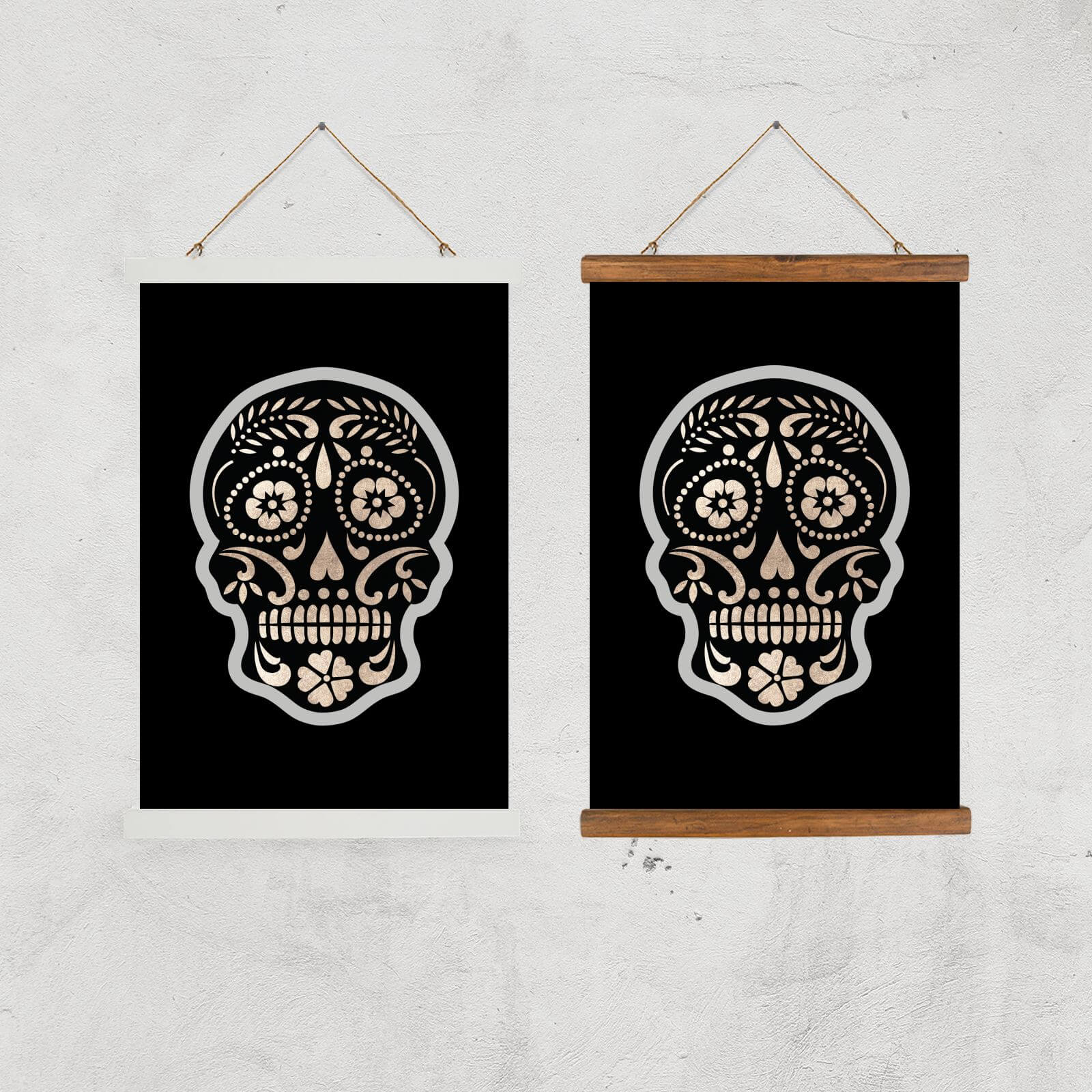 Candlelight Day Of The Dead Skull Art Print - A4 - Print Only | 
