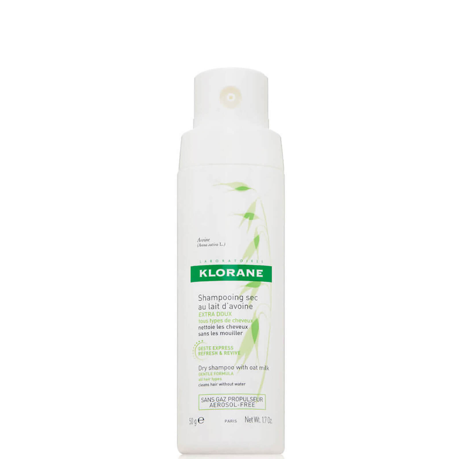 KLORANE Eco Friendly Dry Shampoo with Oat Milk 50g lookfantastic.com imagine